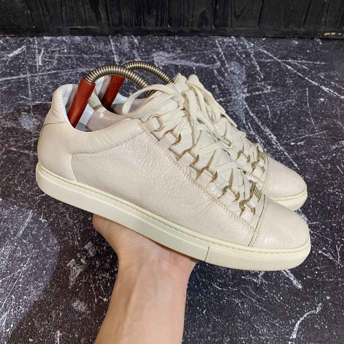 Balenciaga Balenciaga Arena Low White Leather Sneakers Size 39 Size US 9 / IT 39 - 2 Thumbnail