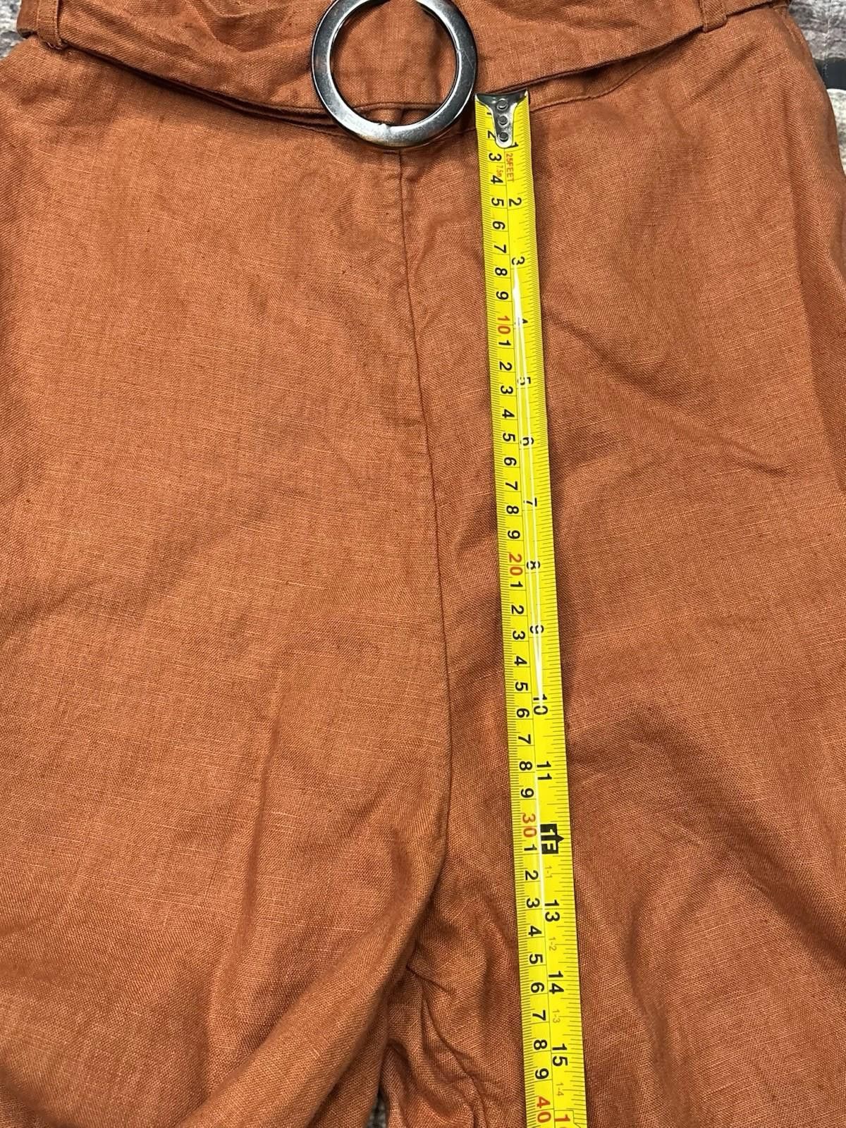 Other Evarae Pants Women Size 6 26x27 Linen Wide Leg Long Paperbag Size 28" / US 6 / IT 42 - 12 Thumbnail