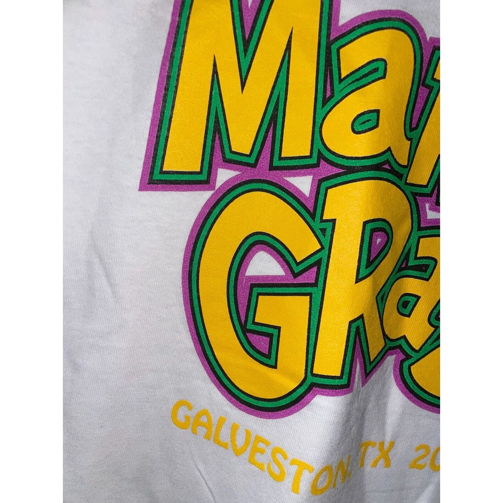 Delta Mardi Gras Shirt Galveston TX Texas White Tee New Orleans M Size US M / EU 48-50 / 2 - 3 Thumbnail