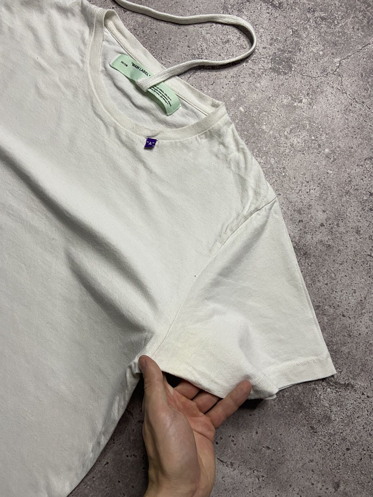 Off-White Off White Medium Spell Out White Tee Virgil Abloh Size US L / EU 52-54 / 3 - 4 Thumbnail