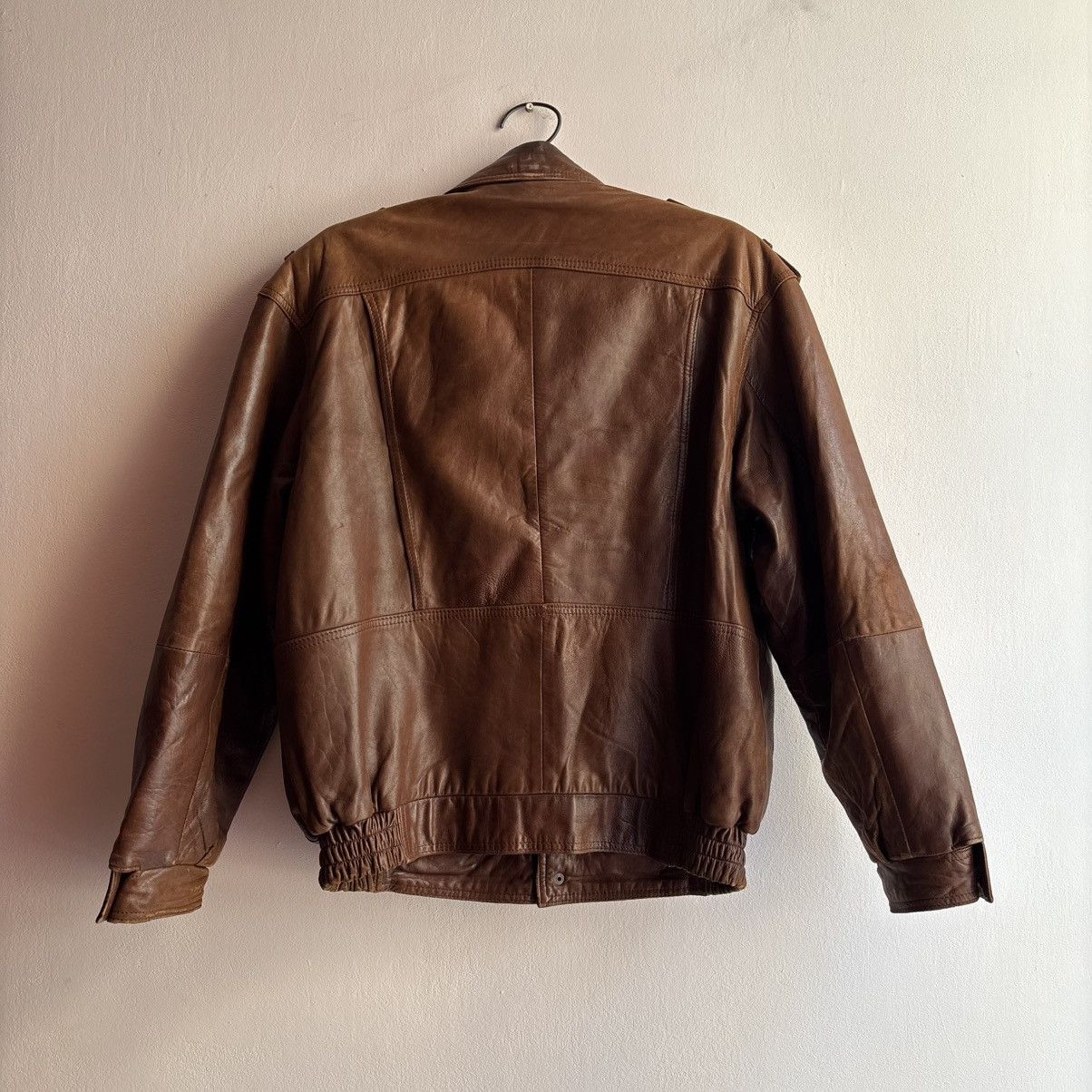 Vintage Vintage St.Michael Brown A-2 Leather Jacket Punk ERD Grunge Size US M / EU 48-50 / 2 - 2 Thumbnail