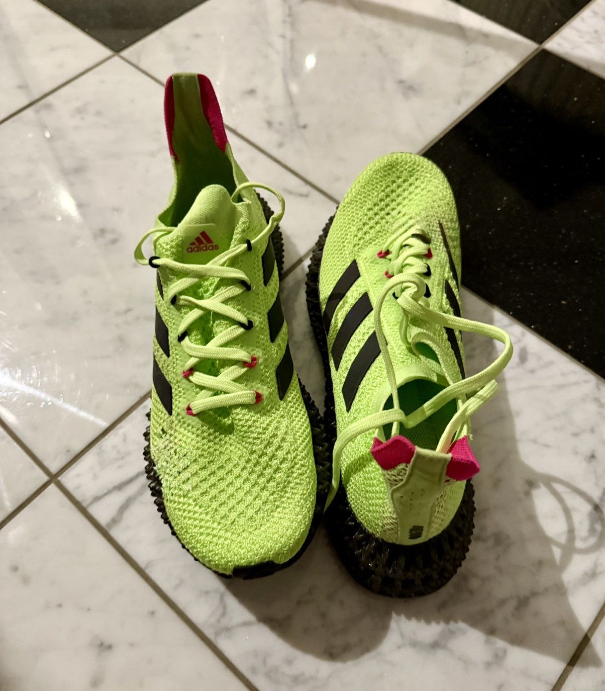Adidas Reflective neon Green 3D Print runners Size US 9.5 / EU 42-43 - 4 Thumbnail