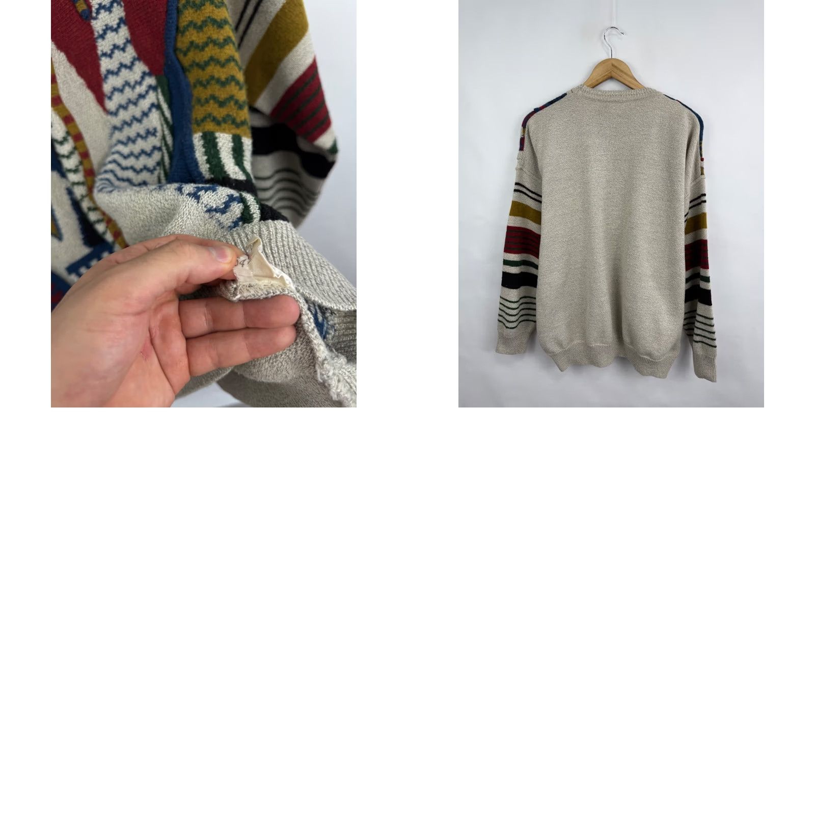Tonello 🇮🇹 Vintage 90s Monello Sweater Made in Italy Coogi Style Rare Size L/XL Size US L / EU 52-54 / 3 - 8 Thumbnail