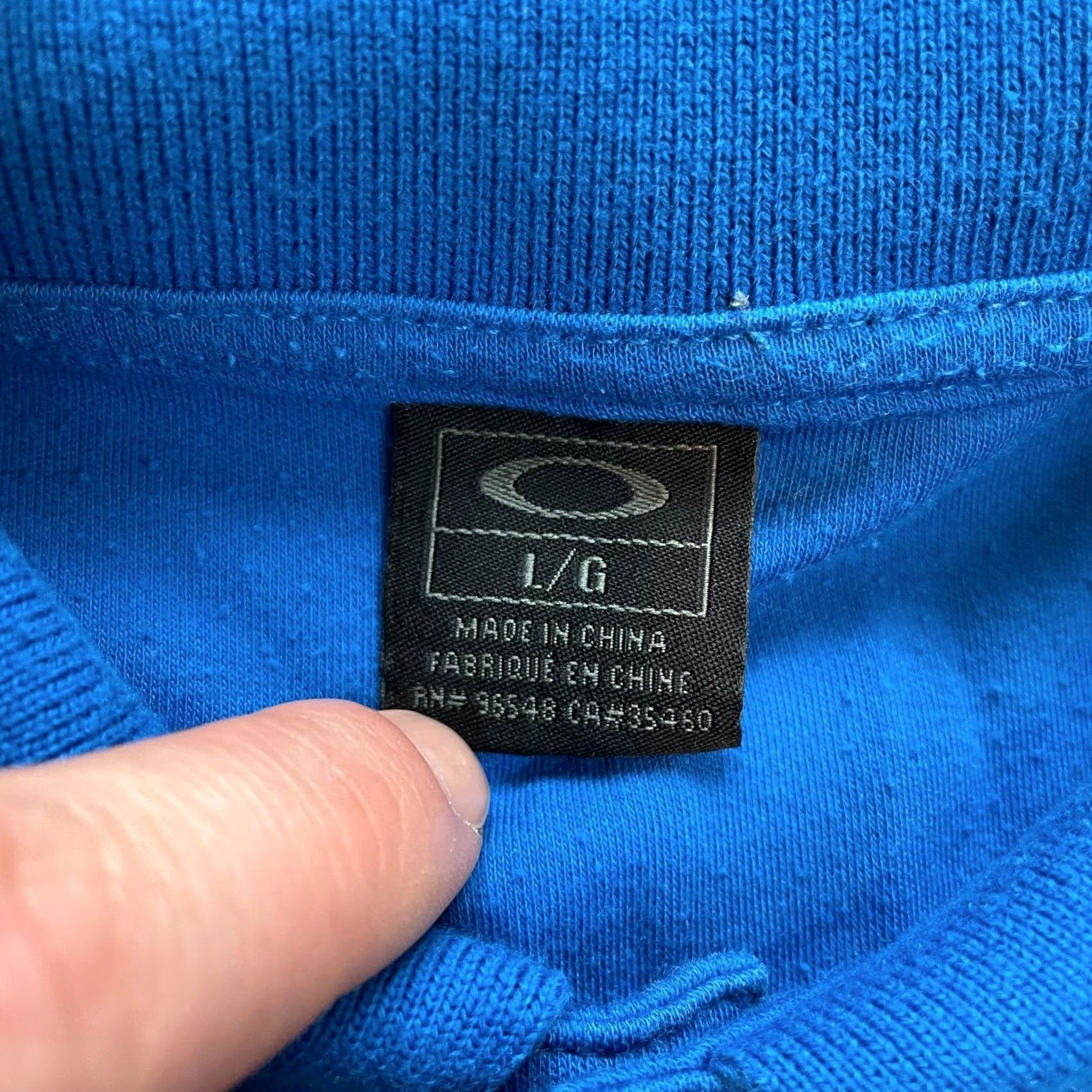Oakley VINTAGE Oakley Polo Shirt Mens L Blue Golf Rugby Preppy Chest Logo Collared Cotton Size US L / EU 52-54 / 3 - 3 Thumbnail