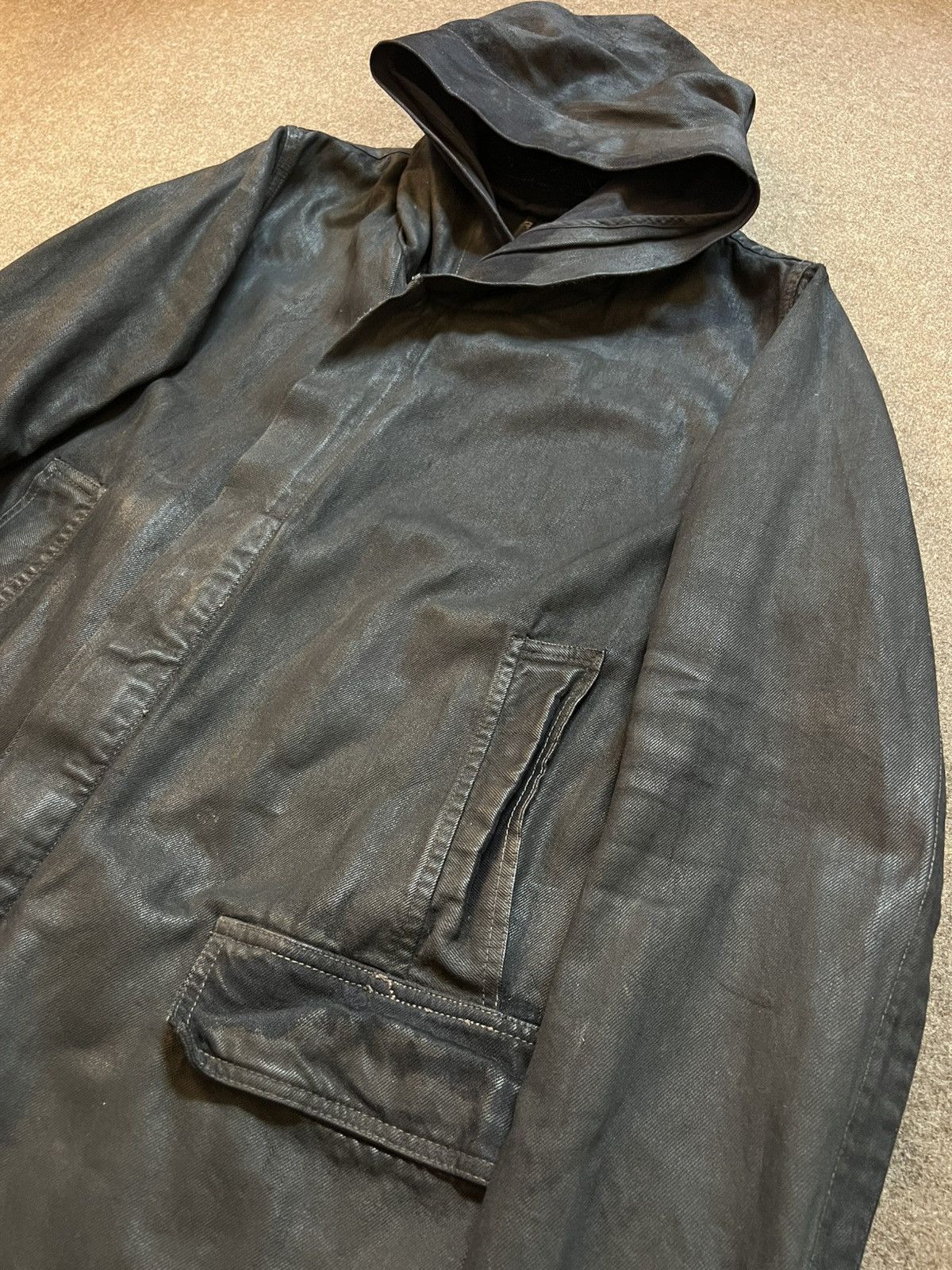 Rick Owens Rick Owens 2000’s Waxed Fishtail Parka Size US S / EU 44-46 / 1 - 4 Thumbnail