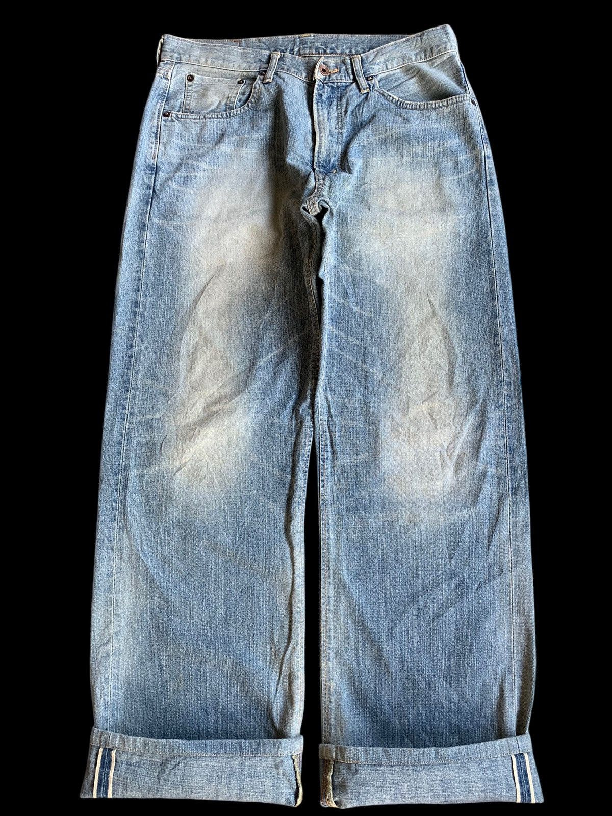 Other EDWIN 505Z SELVEDGE BAGGY FADED&RUSTY DENIM Size US 34 / EU 50 - 5 Thumbnail