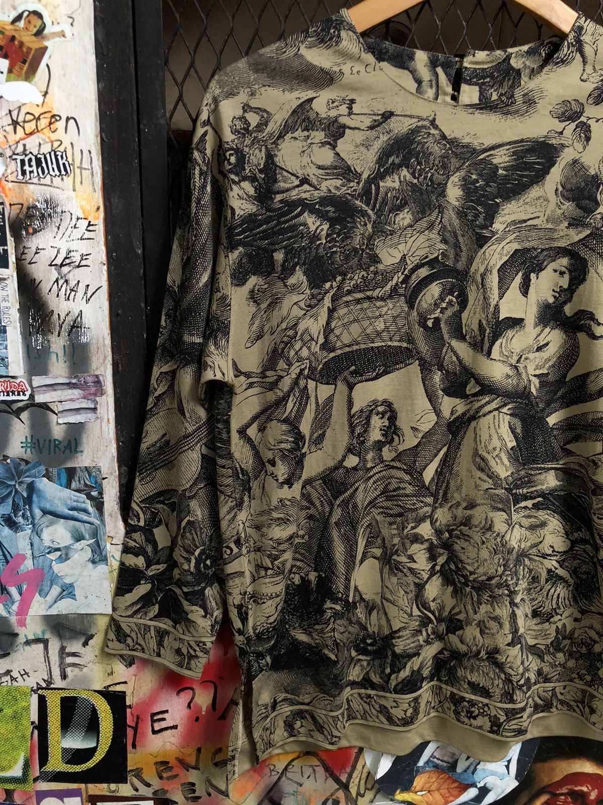 Japanese Brand JAPANESE GRISGRES MESH TOP FULL PRINT TATTO PUNK STYLE Size L / US 10 / IT 46 - 3 Thumbnail