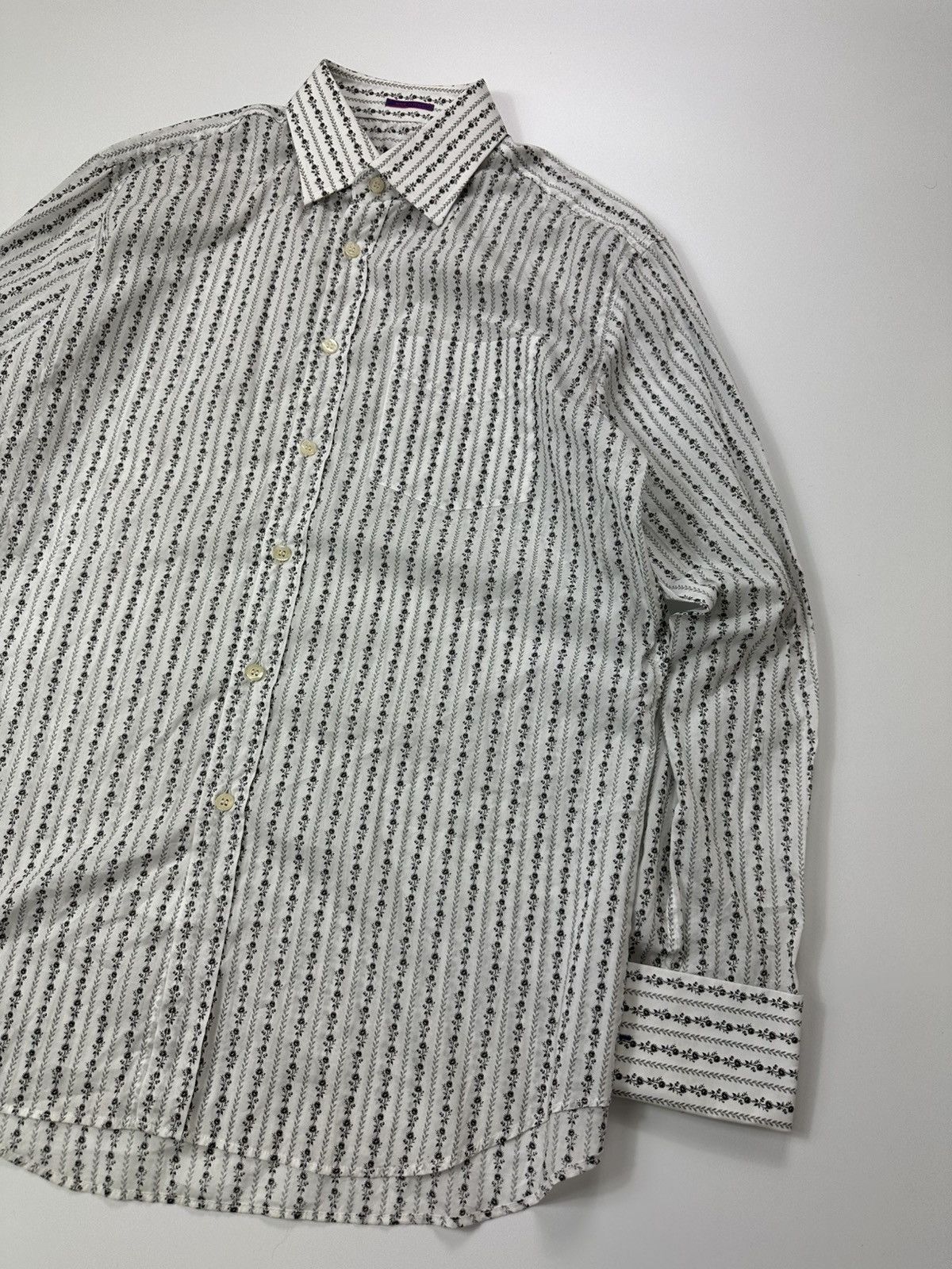Paul Smith Paul Smith Monogram Dress Shirt 42/16 Size Italy Size US L / EU 52-54 / 3 - 4 Thumbnail