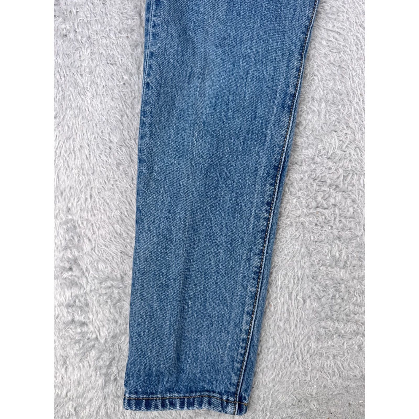 Levi's 501 Skinny Jeans Women Blue Denim Size 25 Retro Cotton Distressed Stretch Slim Fit