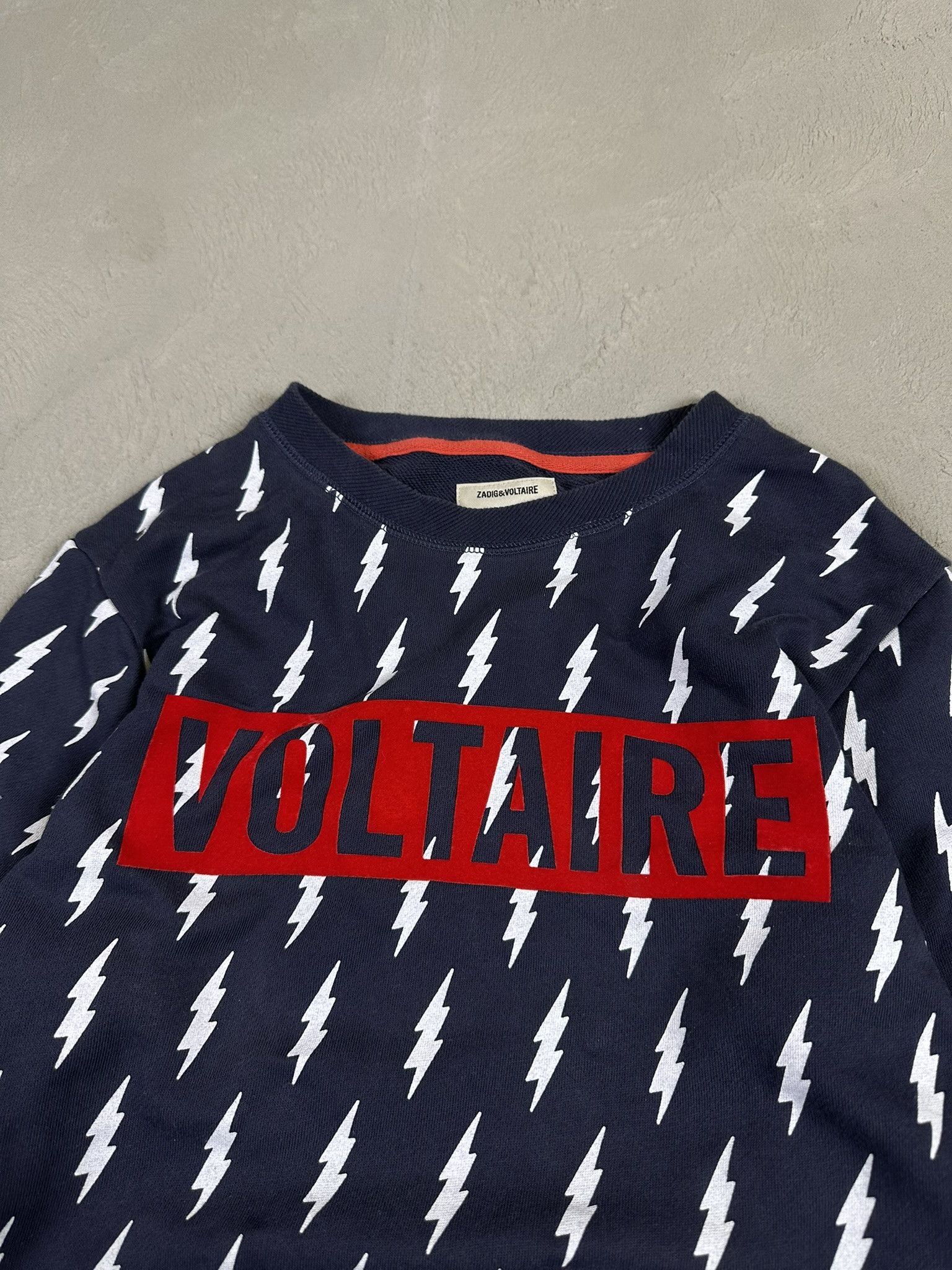 Zadig & Voltaire Zadig & Voltaire Lightning Pattern Logo Sweatshirt Crewneck Size US S / EU 44-46 / 1 - 8 Thumbnail