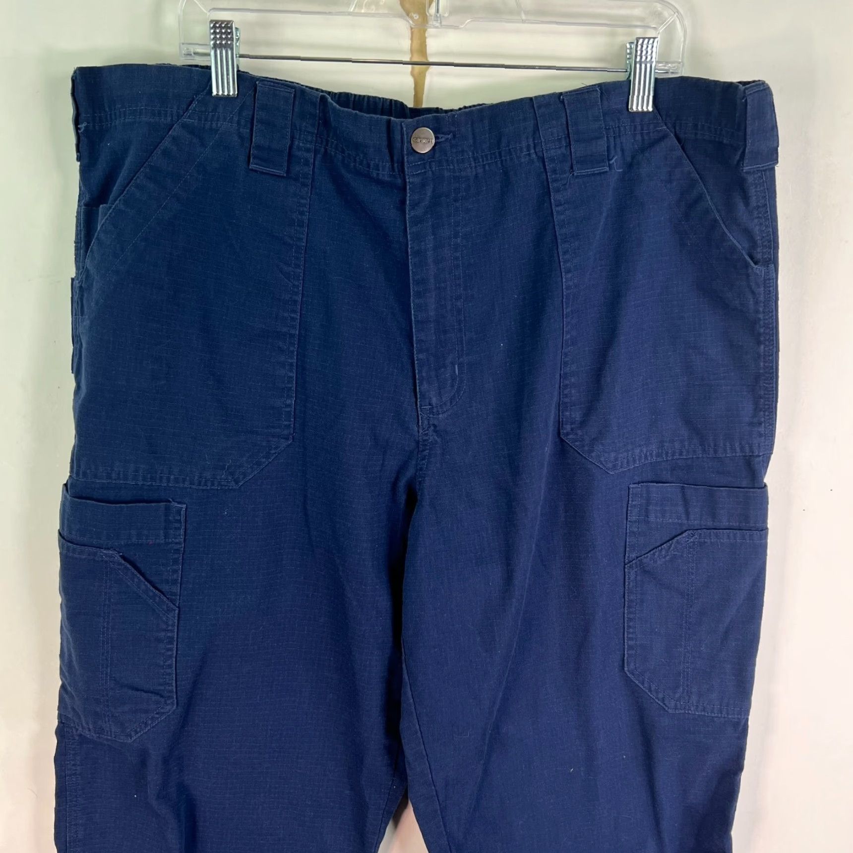 Carhartt Carhartt Mens Cross Flex Scrubs Pants Blue XL 42X29.5 Cotton Blend Utility Leg C54108 Size US 36 / EU 52 - 2 Thumbnail