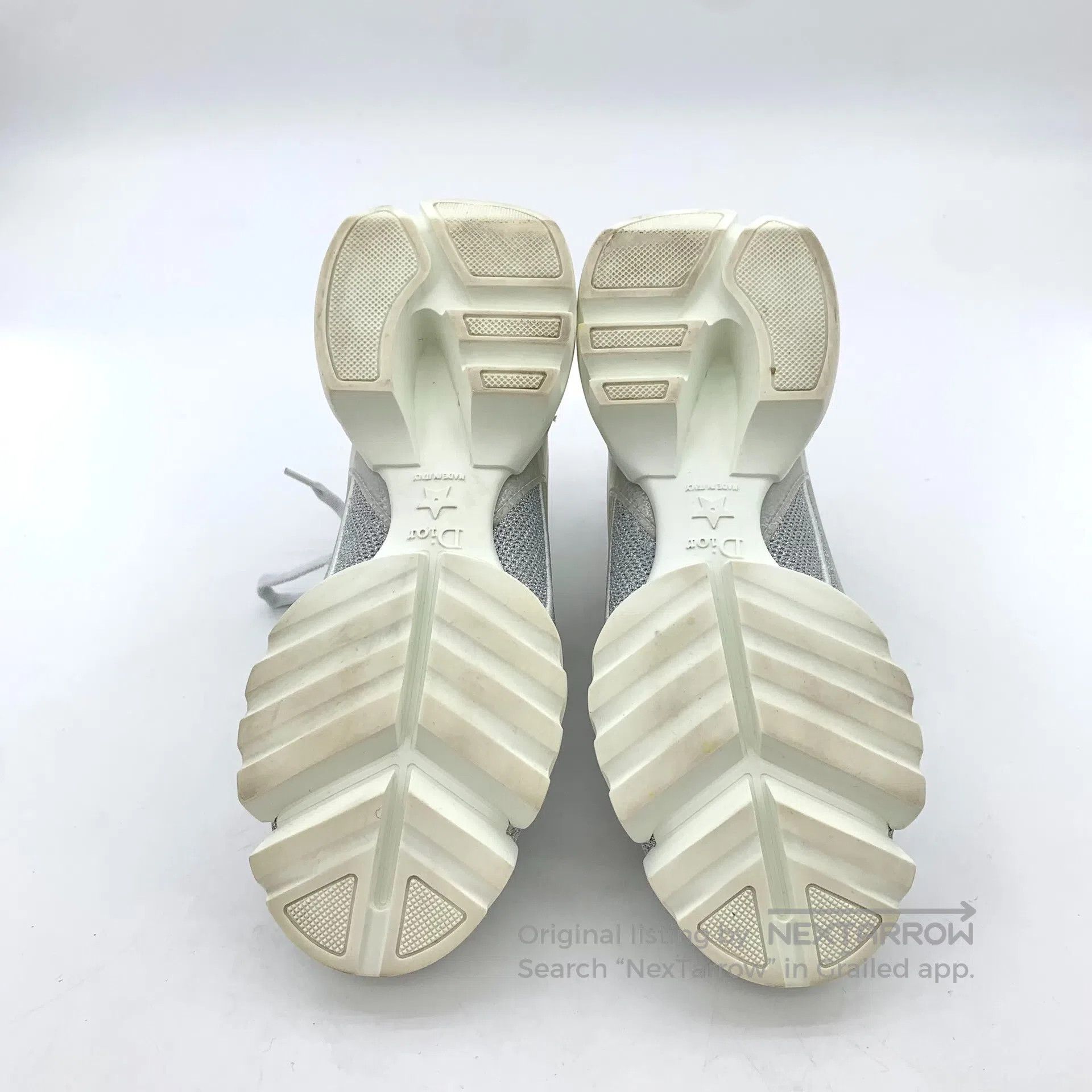 Dior Dior Silver Mesh Round Toe Laced Mid-top Dad Shoes| Size US 5 / IT 35 - 5 Thumbnail
