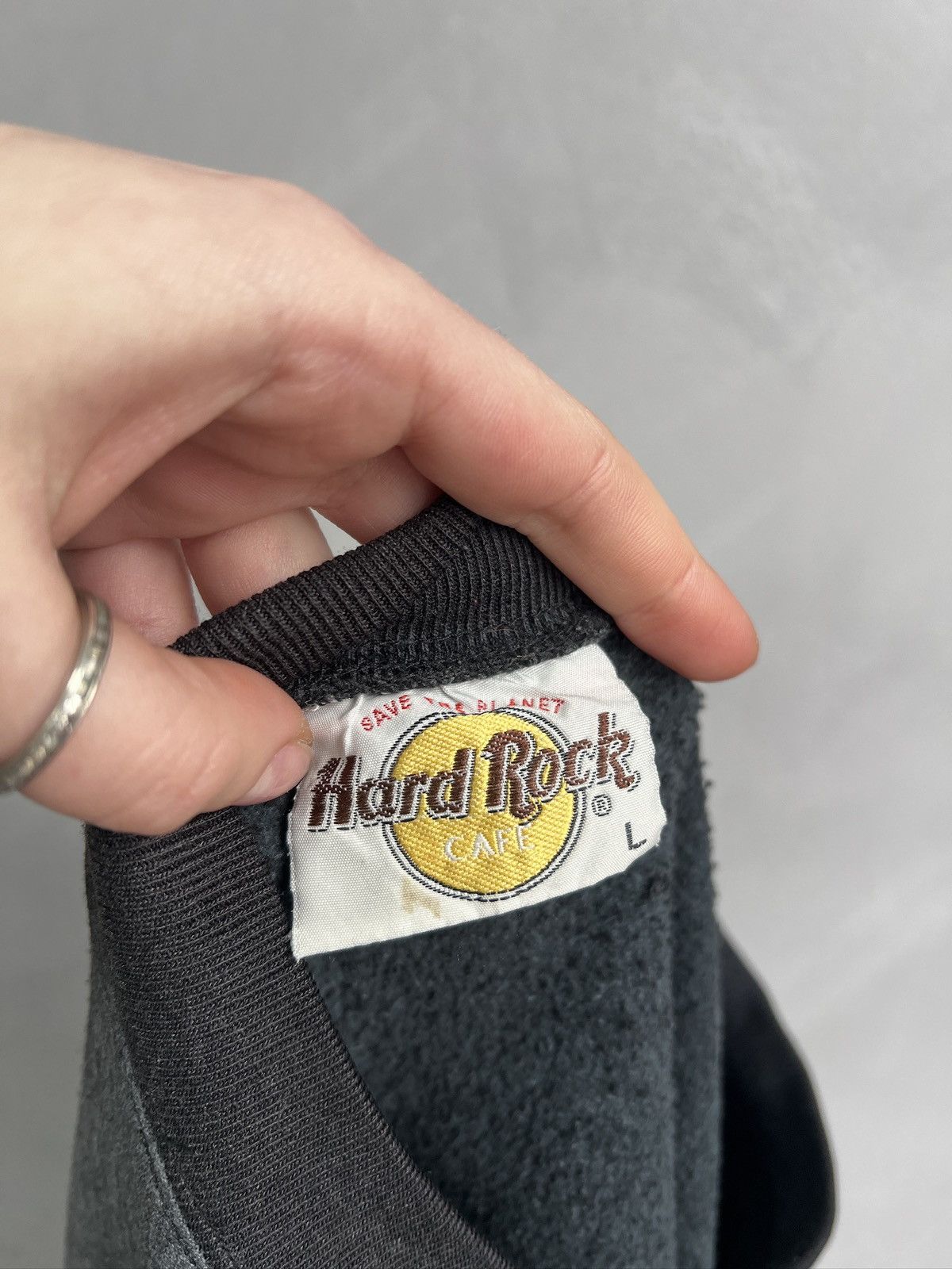 Hard Rock Cafe Hard Rock Cafe Sweatshirt Grey Vintage Size US L / EU 52-54 / 3 - 10 Thumbnail