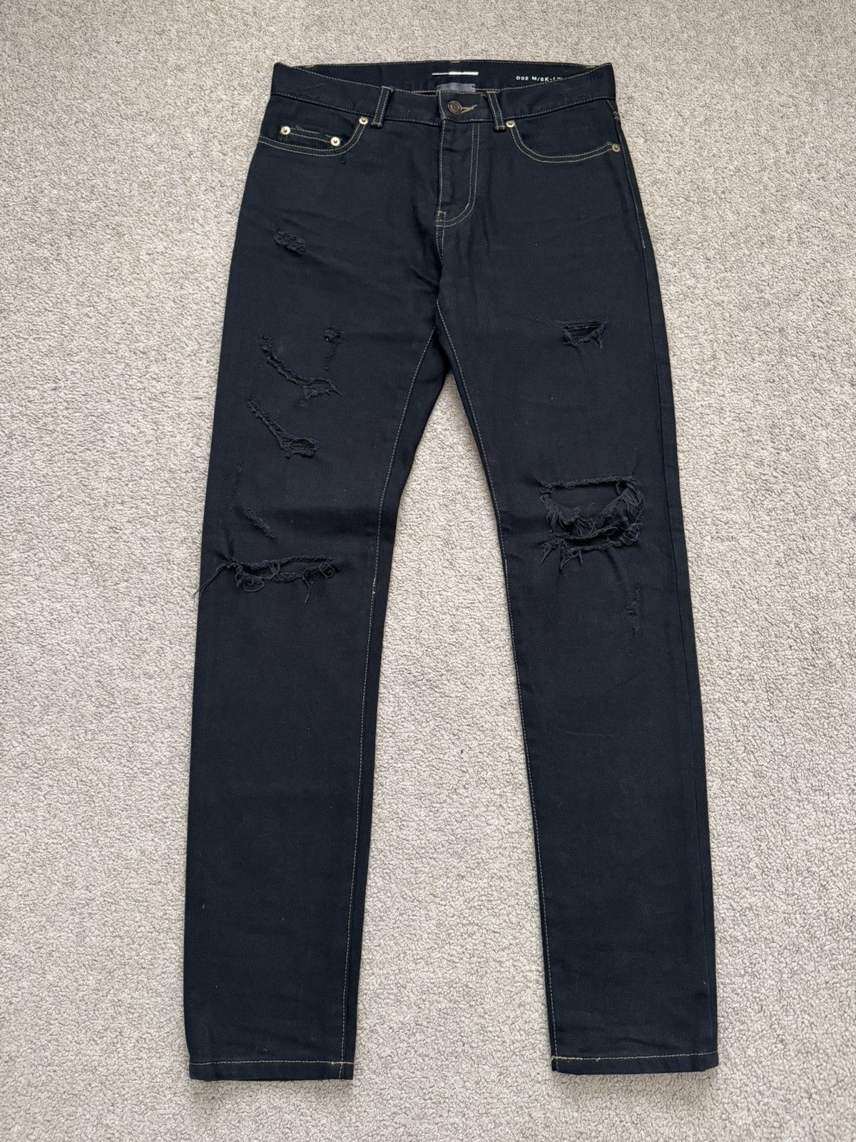Saint Laurent Paris SS16 Saint Laurent Hedi Slimane Distressed Crash Denim Jeans Size US 28 / EU 44 - 1 Thumbnail