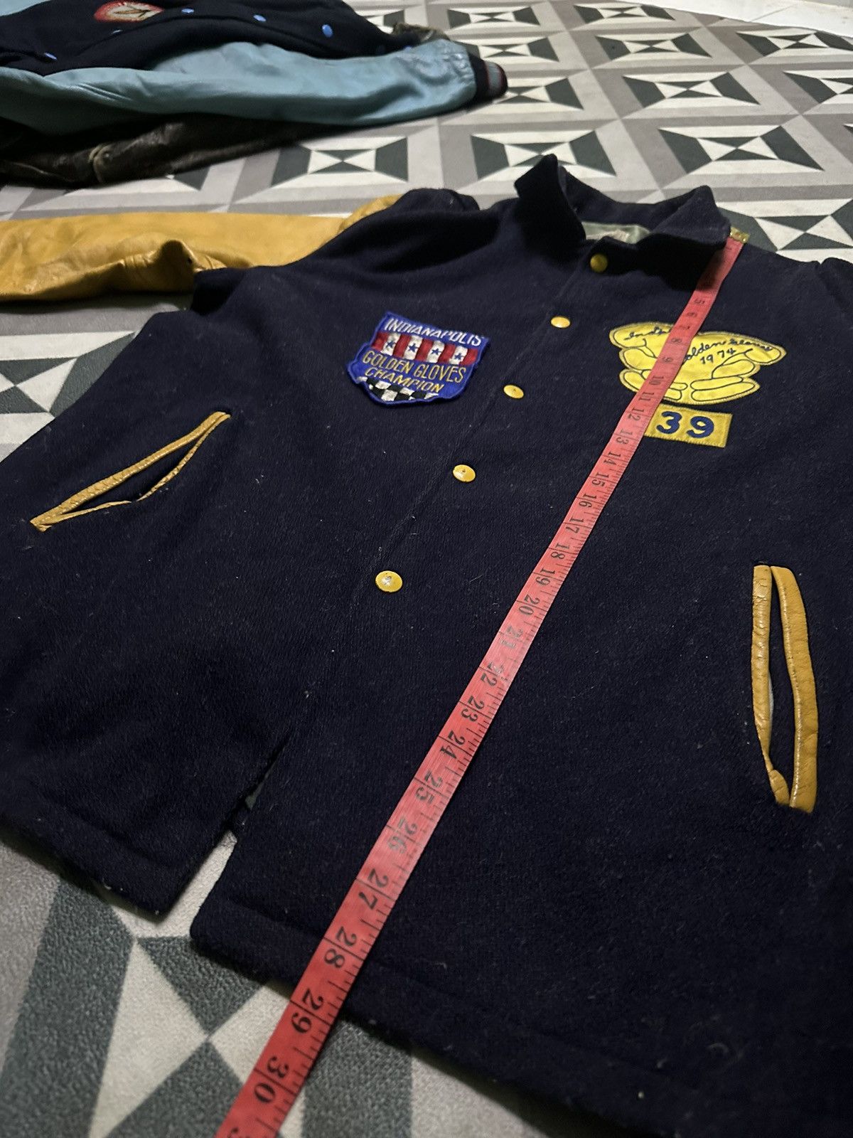 Vintage Vtg Indianapolis golden gloves champion 1974 varsity jacket Size US L / EU 52-54 / 3 - 9 Thumbnail