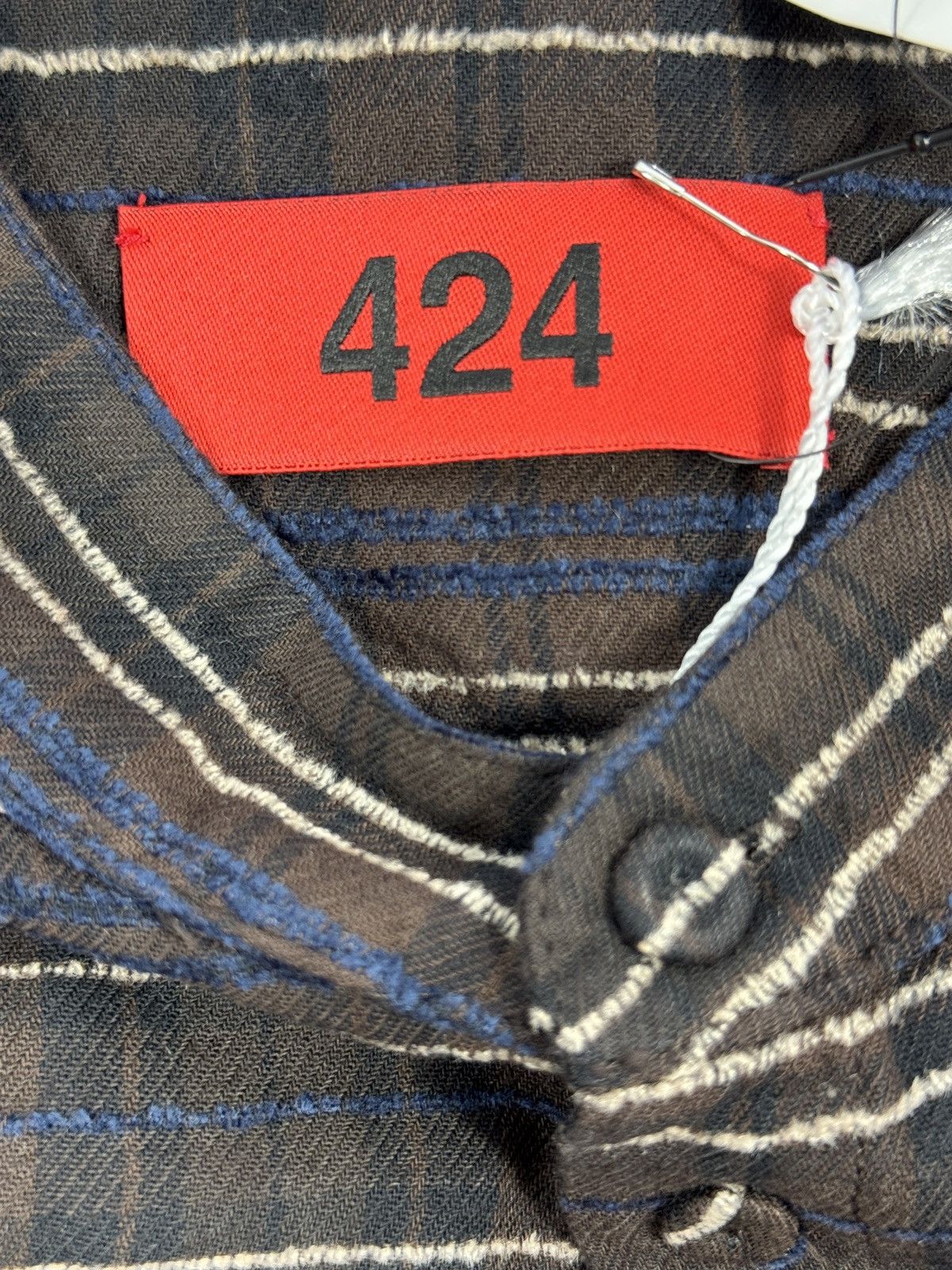 424 FLANNEL EMBROIDERED SHIRT Size US XL / EU 56 / 4 - 6 Thumbnail