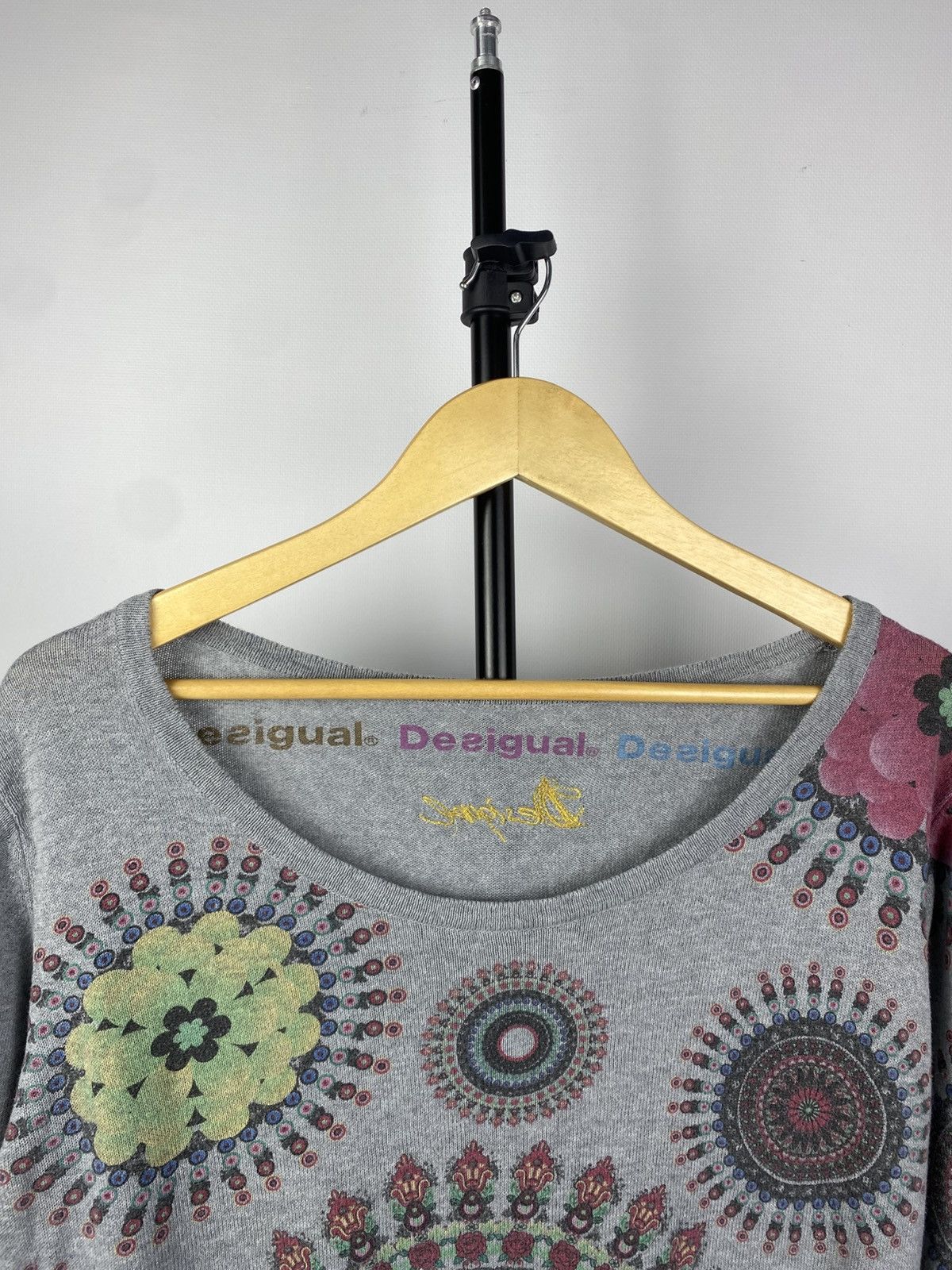 Designer × Desigual × Vintage Vintage Floral Japanese Style Longsleeve Sweatshirt Slim Size XL / US 12-14 / IT 48-50 - 2 Thumbnail