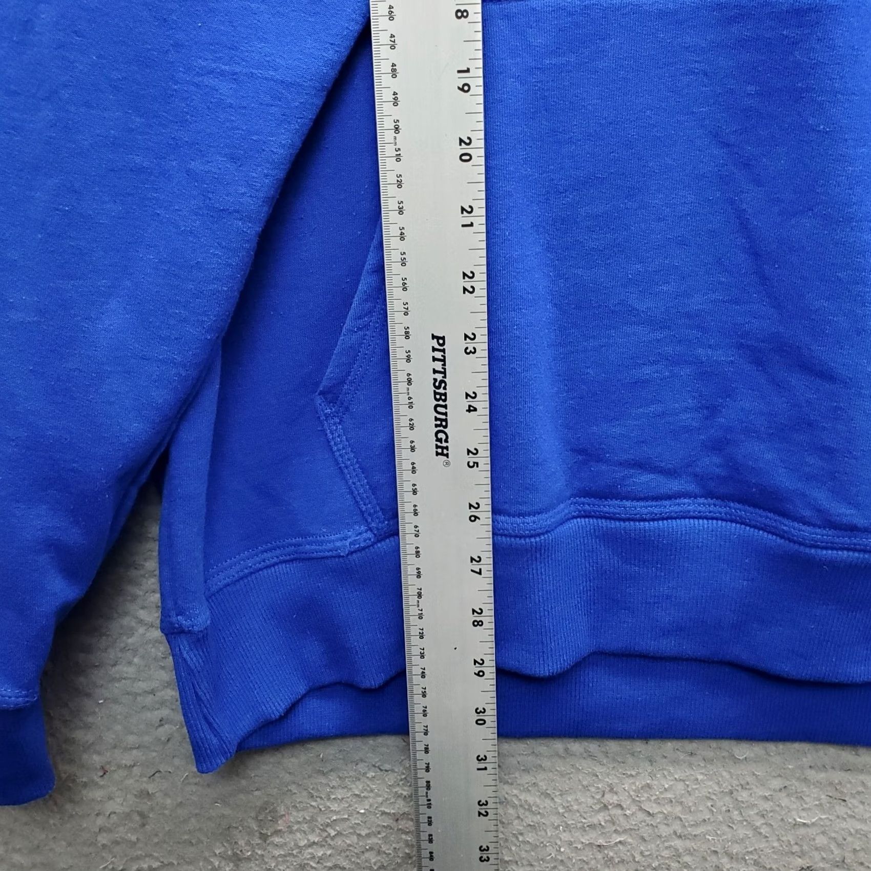 Champion Champion Powerblend Hoodie Mens XL Blue Long Sleeve Spellout Logo Pullover GF89H Size US XL / EU 56 / 4 - 3 Thumbnail