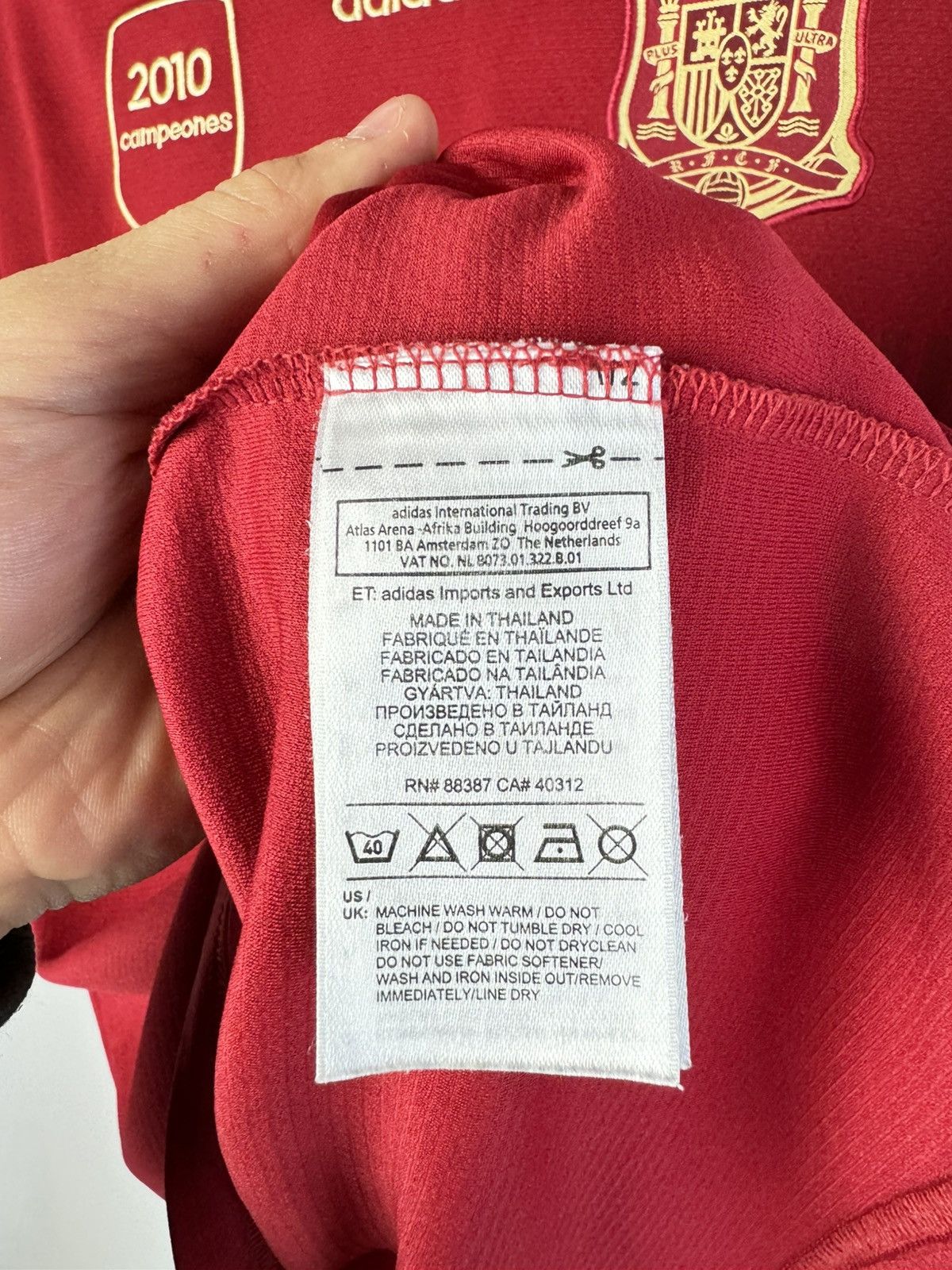 Adidas Spain 2013 2014 Training Football Shirt Soccer Jersey Adidas Size US M / EU 48-50 / 2 - 11 Thumbnail