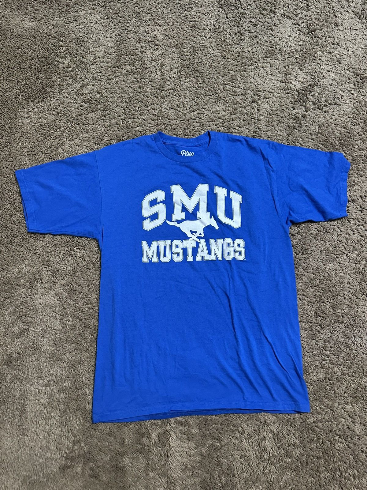 NCAA Vintage NCAA SMU Mustangs “triple blue” shirt 00s size large Size US L / EU 52-54 / 3 - 1 Thumbnail