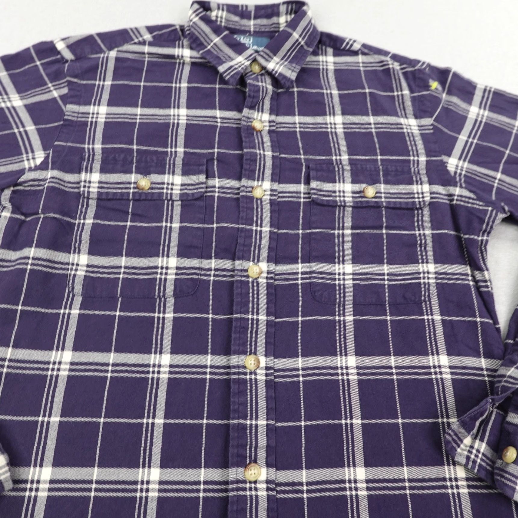 Polo Ralph Lauren VINTAGE Polo Ralph Lauren Shirt Mens Small Blue Plaid Flannel Button-Up Casual Outdoors Preppy Cotton Size US S / EU 44-46 / 1 - 3 Thumbnail