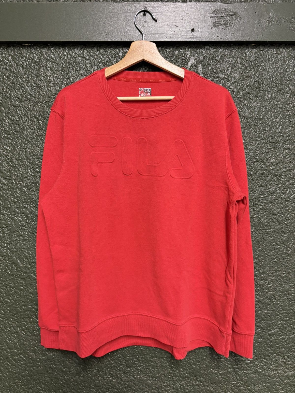 Fila Red Fila Crewneck Size US XL / EU 56 / 4 - 1 Thumbnail