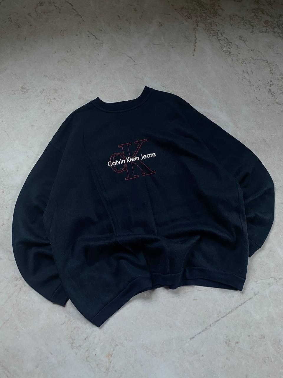 Calvin Klein 205W39NYC × Vintage Vintage 90s Calvin Klein Big Logo Oversized Sweatshirt Y2K Size US M / EU 48-50 / 2 - 2 Thumbnail