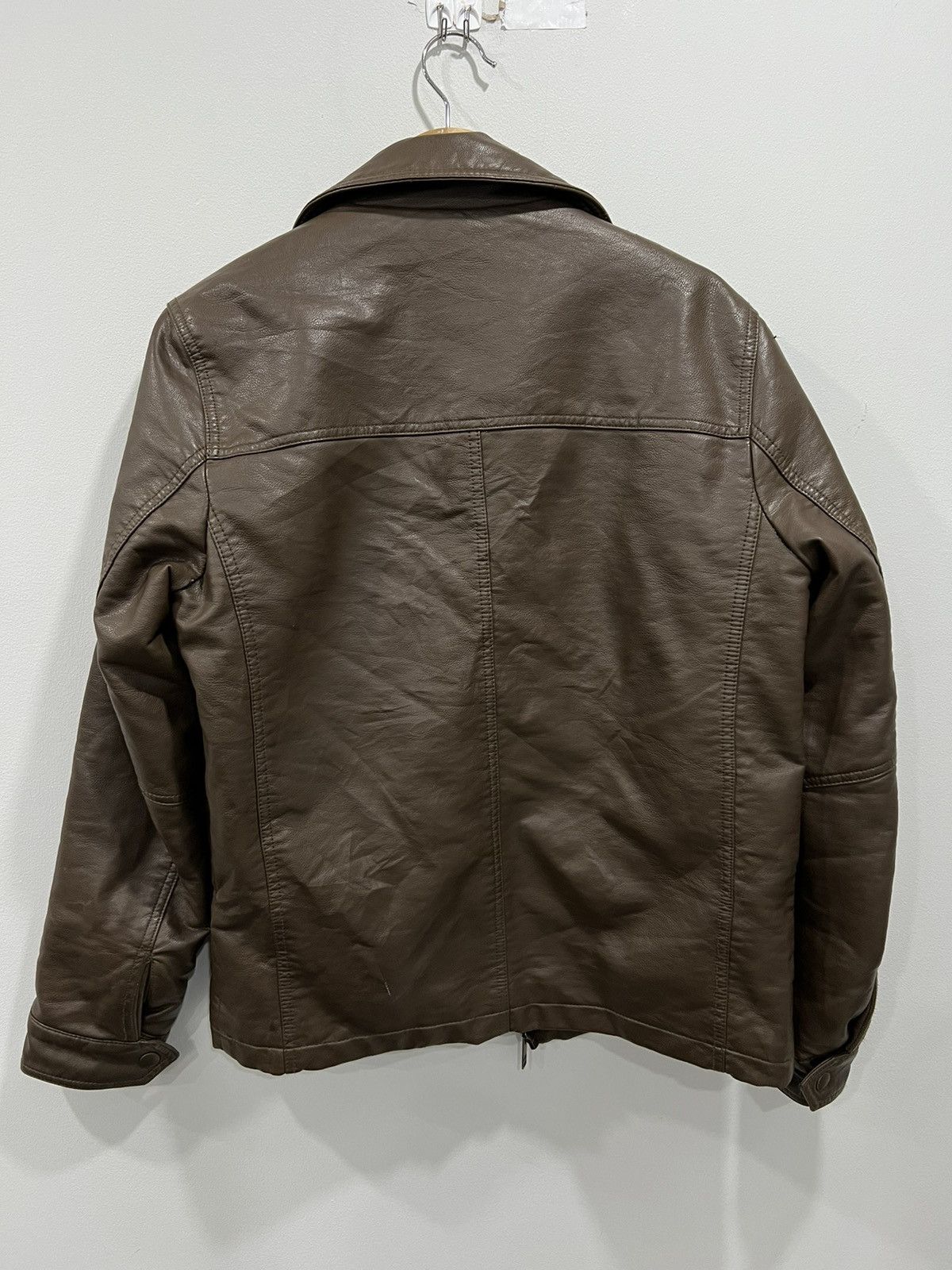 Vintage Vintage Leather Jacket Brown Zip Up Dockers Size US S / EU 44-46 / 1 - 2 Thumbnail