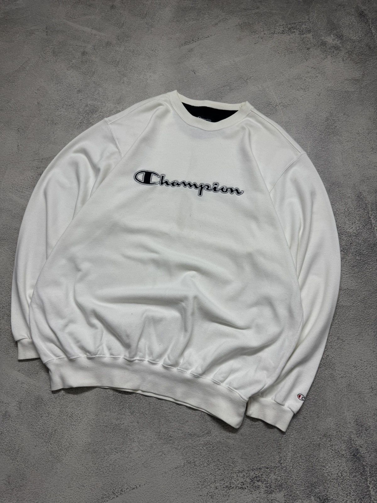 Champion Vintage Y2k Champion 🤍 Spell Out Big Logo Sweatshirt 90’s Size US XL / EU 56 / 4 - 3 Thumbnail