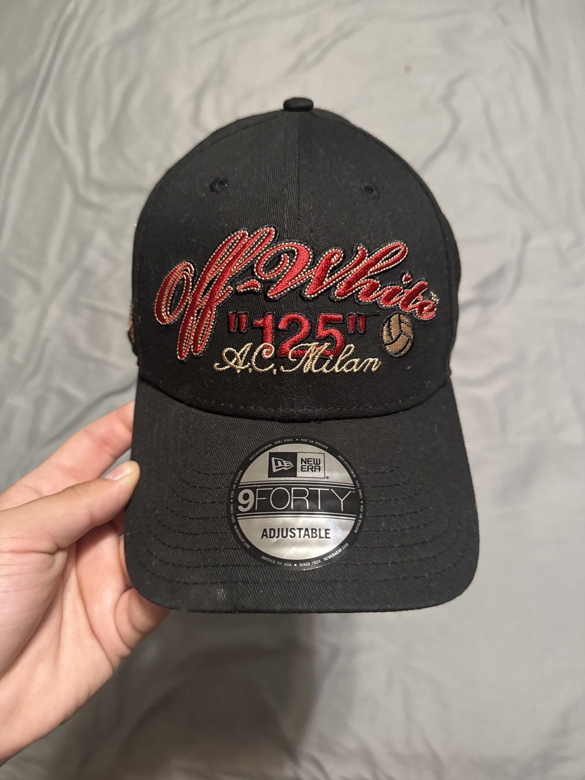 Off-White OffWhite x A.C. Milan Script New Era Hat Size ONE SIZE - 2 Thumbnail