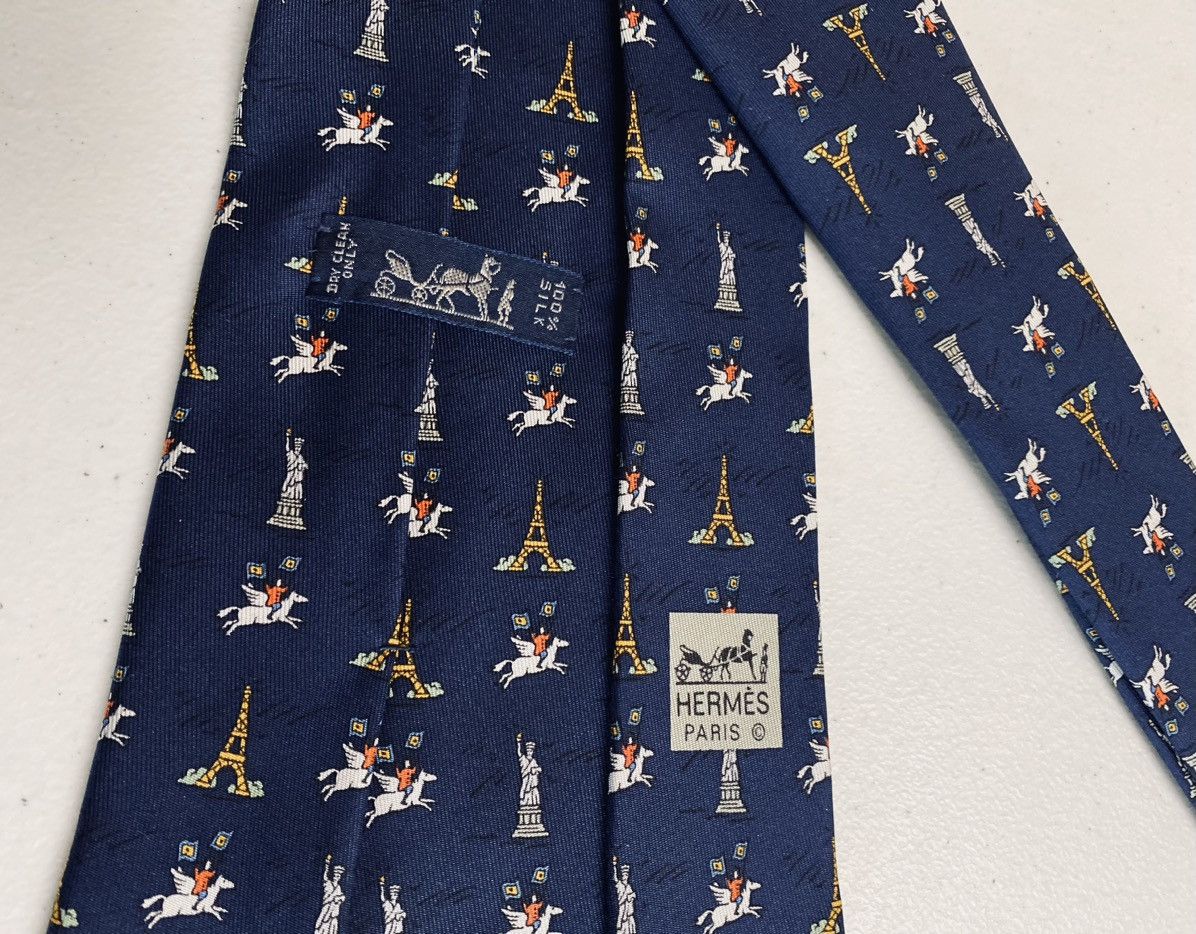 Hermes Hermès 🇫🇷 Blue Maison Hermès NYC 2000 Opening 7913 MA Rare NW Size ONE SIZE - 9 Thumbnail