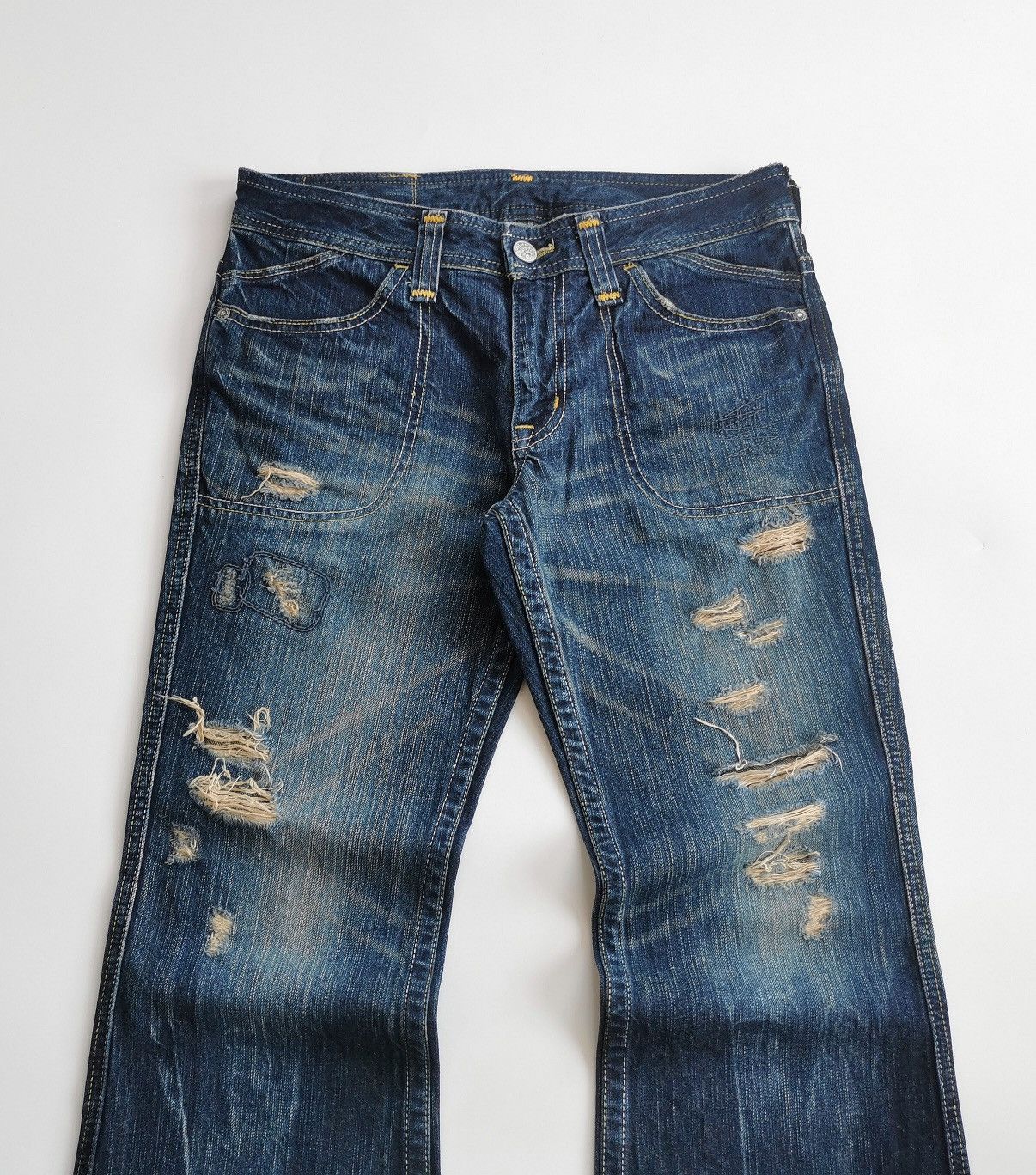Japanese Brand Bootcut Georgia Love Japan Distressed Blue Jeans Size US 32 / EU 48 - 2 Thumbnail