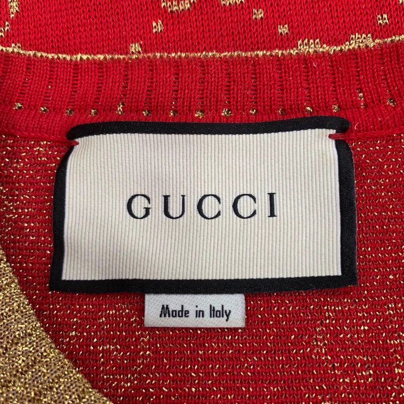 Gucci Gucci Red logo old flower full print cotton round-neck long Size US XS / EU 42 / 0 - 5 Thumbnail