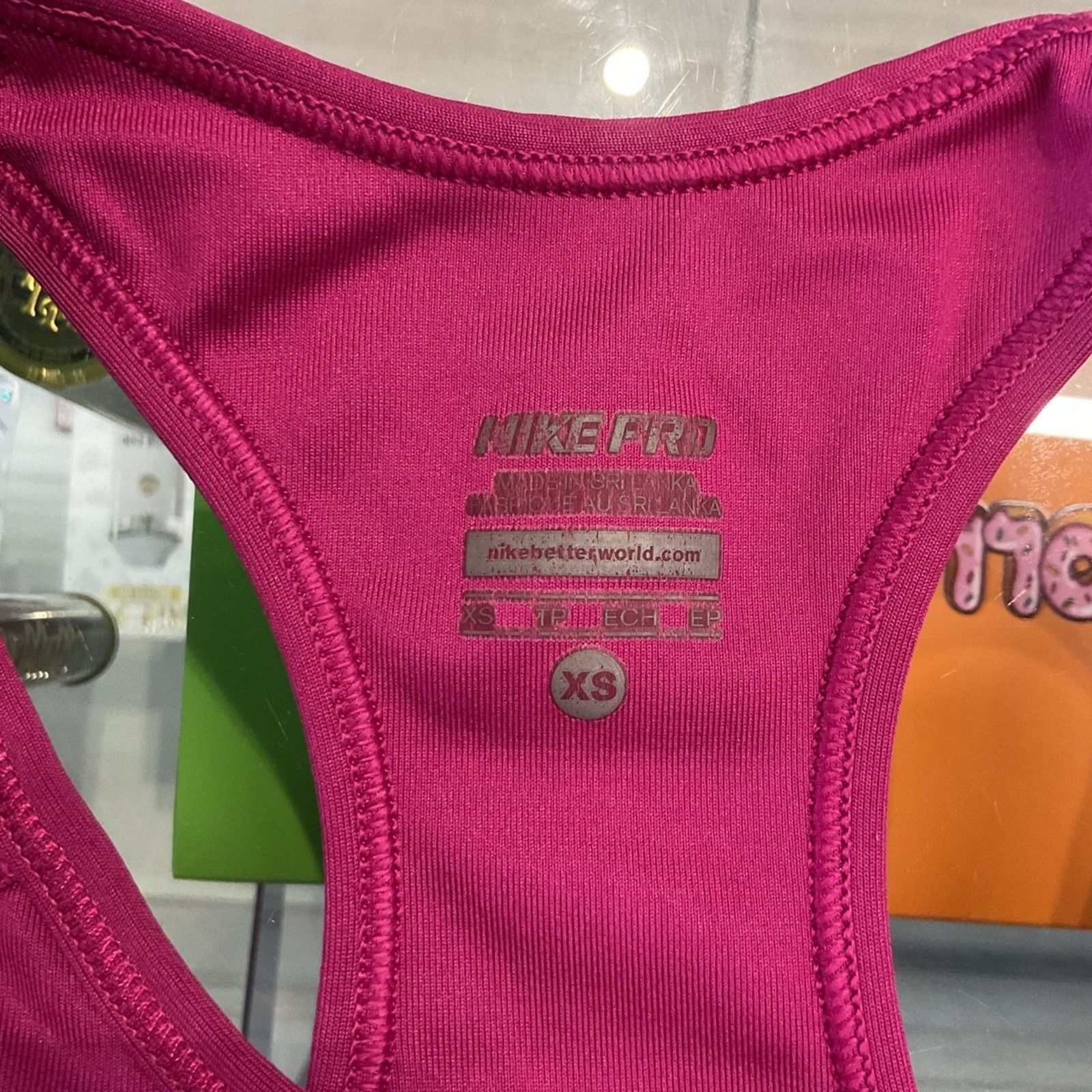 Nike Nike Pro Dri-FIT Pink Sports Bra / Women’s Athletic Gym Top Size XS / US 0-2 / IT 36-38 - 3 Thumbnail