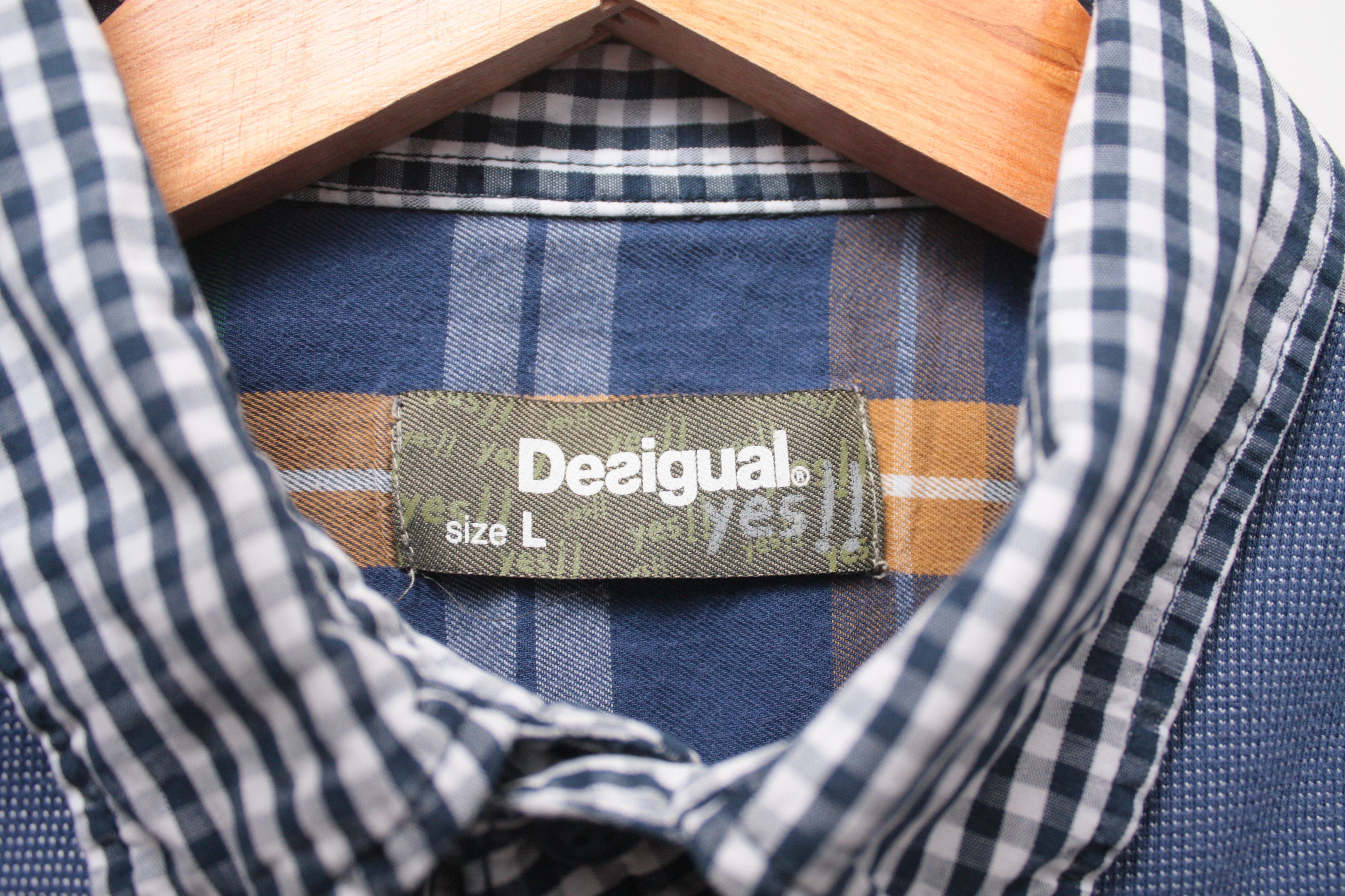Desigual Desigual Patchwork Checkered L/S Shirt Men's L Size US L / EU 52-54 / 3 - 5 Thumbnail