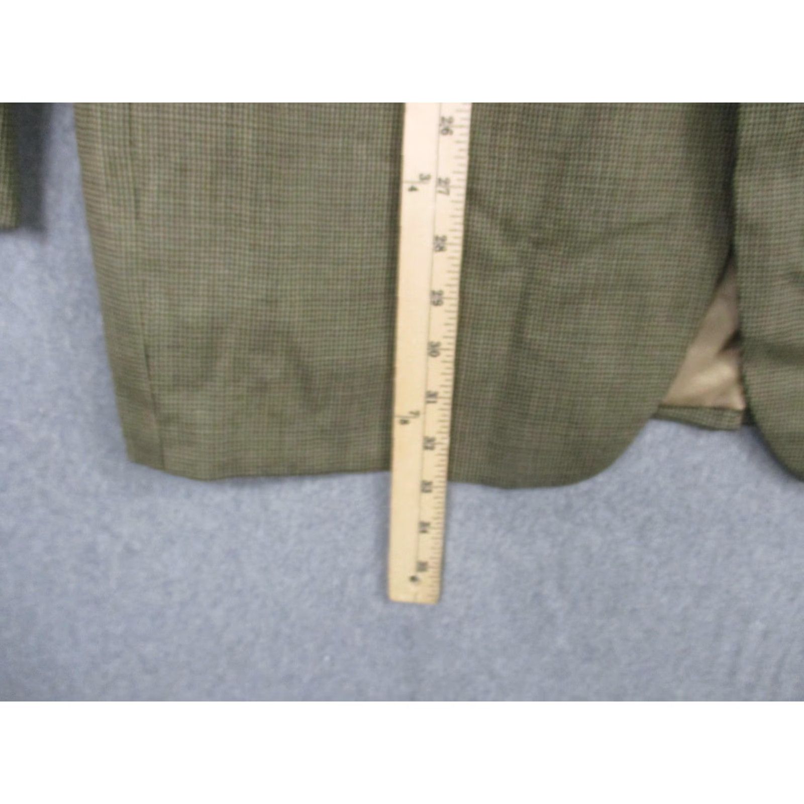 Chaps Chaps Sport Coat Men 46R Brown Wool Tweed Check Two-Button Notch Lapel blazer Jacket Regular Fit Size 46R - 3 Thumbnail