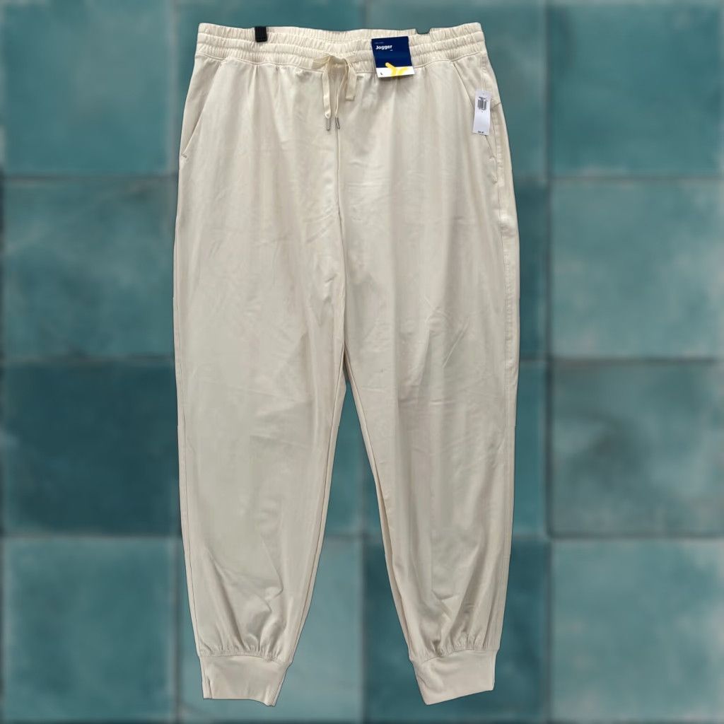 Old Navy Old Navy Active Joggers Women’s Large Beige Stretch High Rise Quick Dry Casual Size 24" / US 00 / IT 34 - 1 Thumbnail