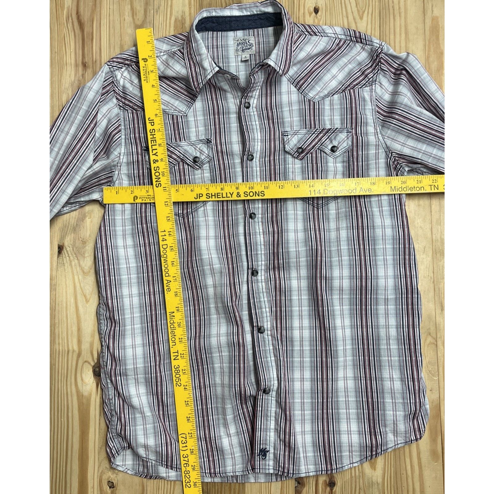 Other Moonshine Spirit by Brad Paisley Men's L Shirt Gray Plaid Size US L / EU 52-54 / 3 - 5 Thumbnail