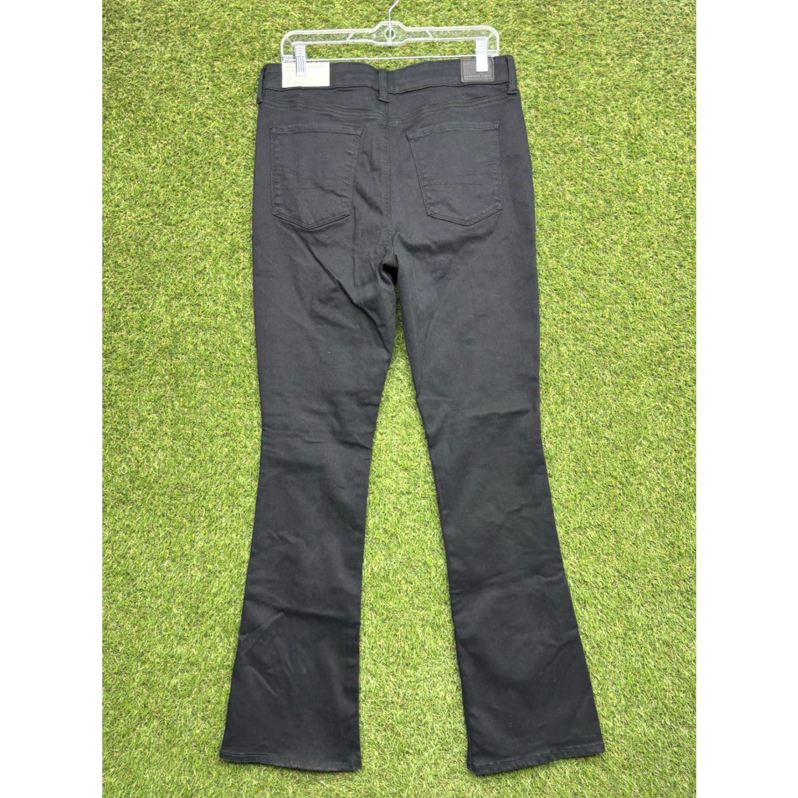 American Eagle Outfitters VINTAGE American Eagle Outfitters Jeans Womens 12 High Rise Skinny Kick Flare Black Denim NWT Size 34" / US 12 / IT 48 - 2 Thumbnail