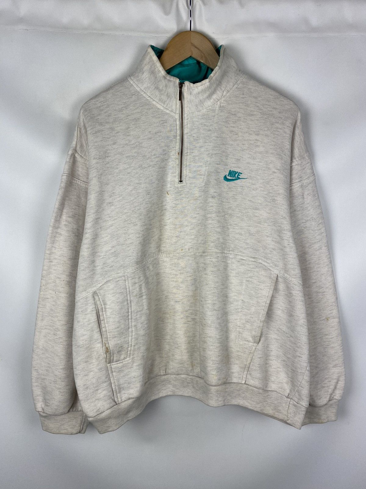 Nike Nike Vintage 1/4 Zip Pullover Sweatshirt Size XL Size US XL / EU 56 / 4 - 1 Thumbnail