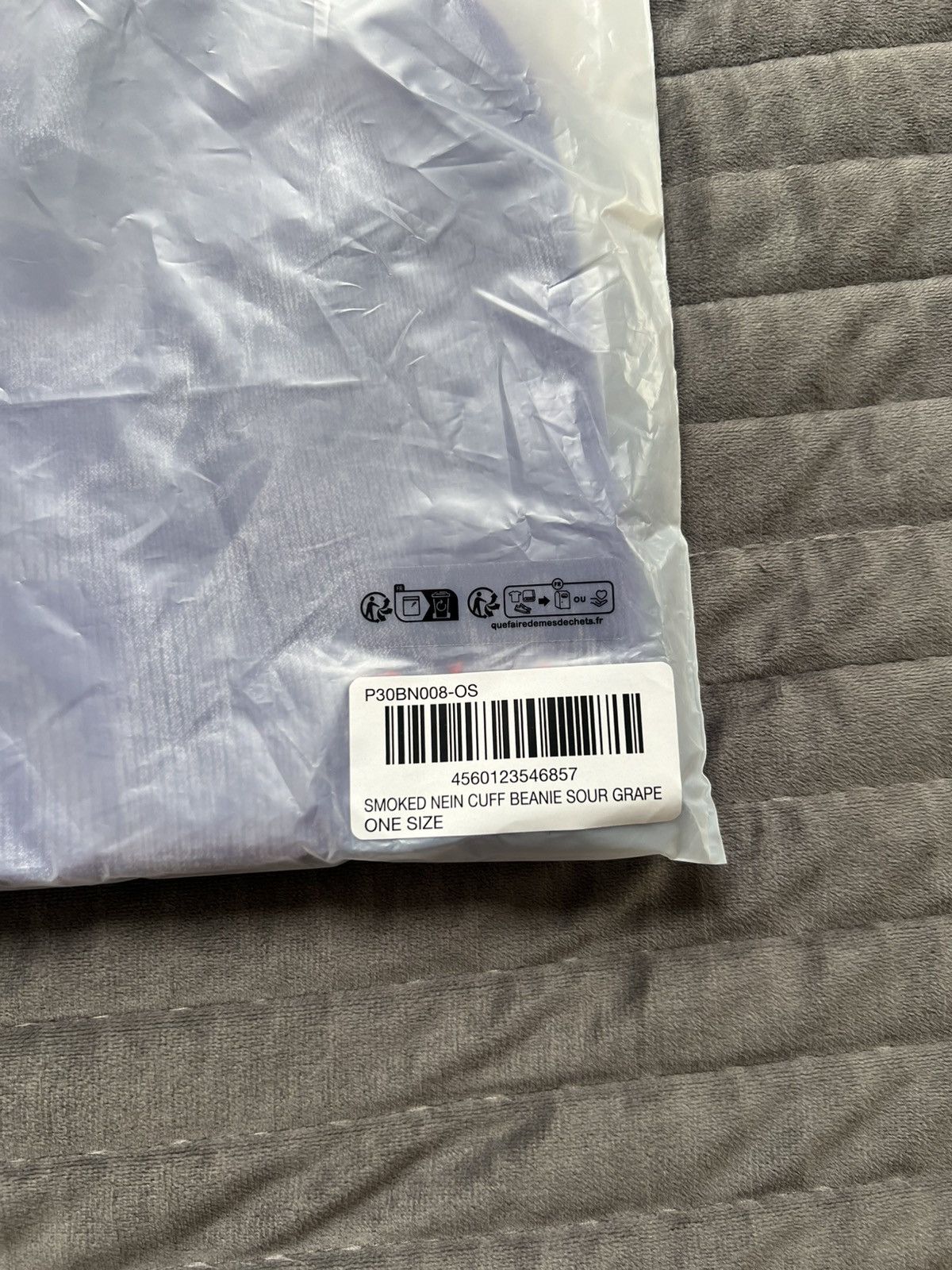 Palace Palace Smoked Nein Cuff Beanie Purple Size ONE SIZE - 3 Thumbnail