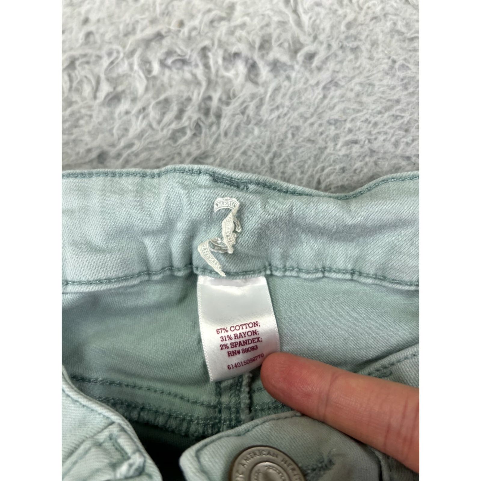 Vintage Authentic American Heritage Pants Juniors 22 Green Mid Rise Distressed 22x26 Size 40" / US 18 - 6 Thumbnail