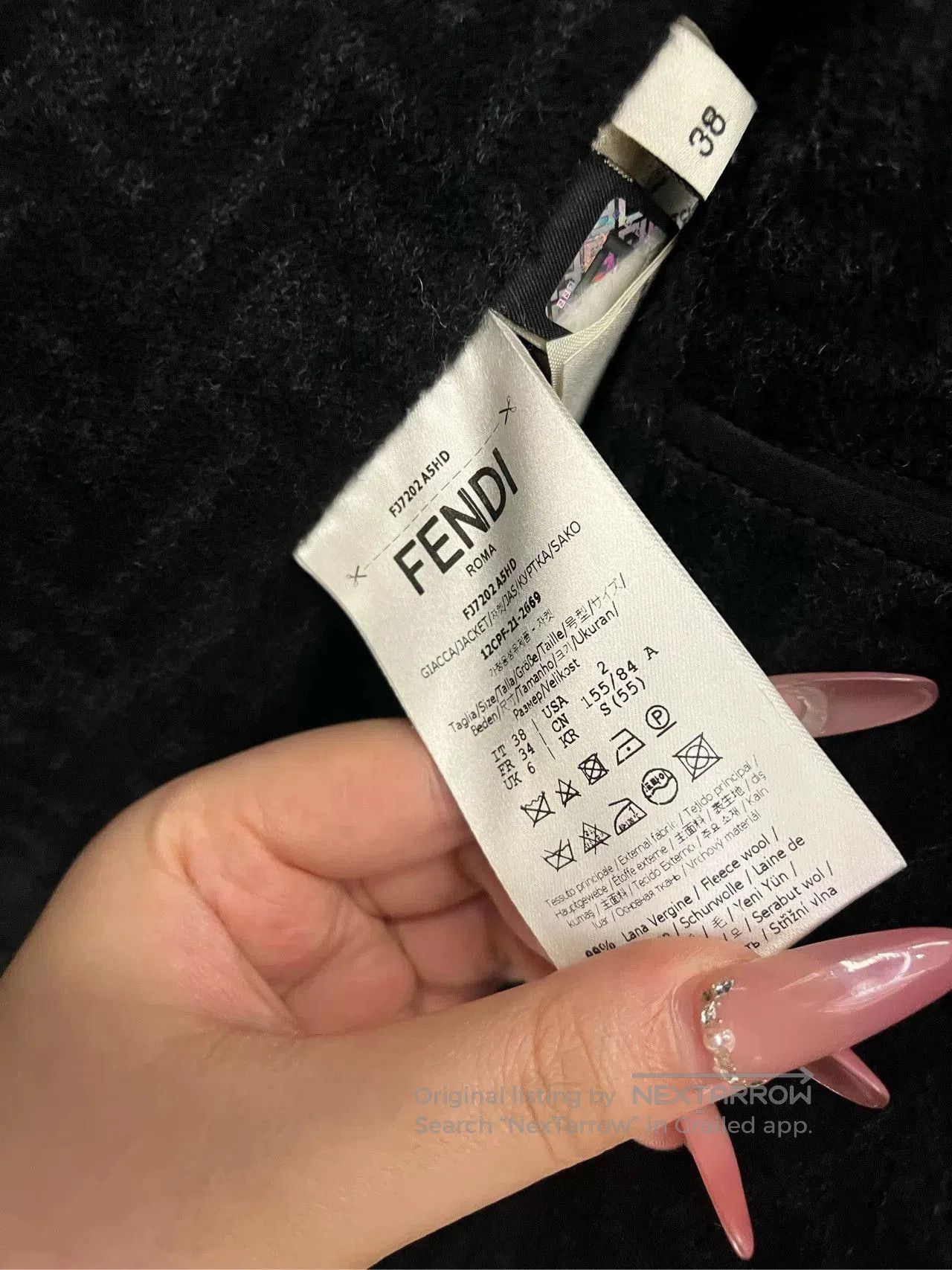 Fendi Fendi Wool Coat with Scarf Decoration. Size US S / EU 44-46 / 1 - 7 Thumbnail