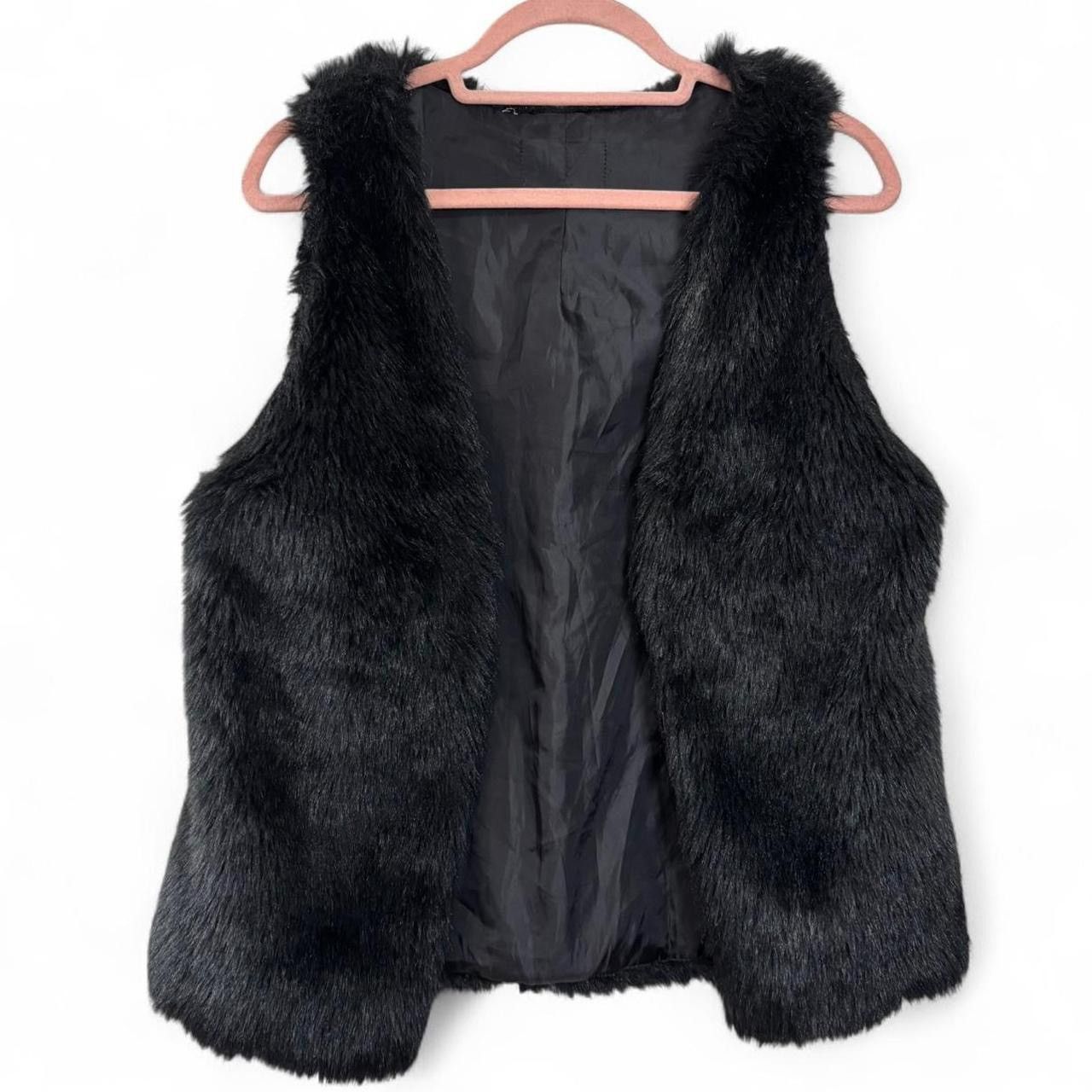 Other Vintage Avant-Garde Opium Black Faux Fur Vest Size US S / EU 44-46 / 1 - 2 Thumbnail