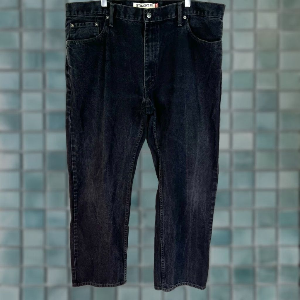 Levi's Levi's 505 Straight Fit Denim Jeans Mens Size 40 Black 40X32 - Levi's - Jeans - Regular - 5-Pocket Design - Dark Wash - USA Theme - 90s - Mens Size US 40 / EU 56 - 1 Thumbnail