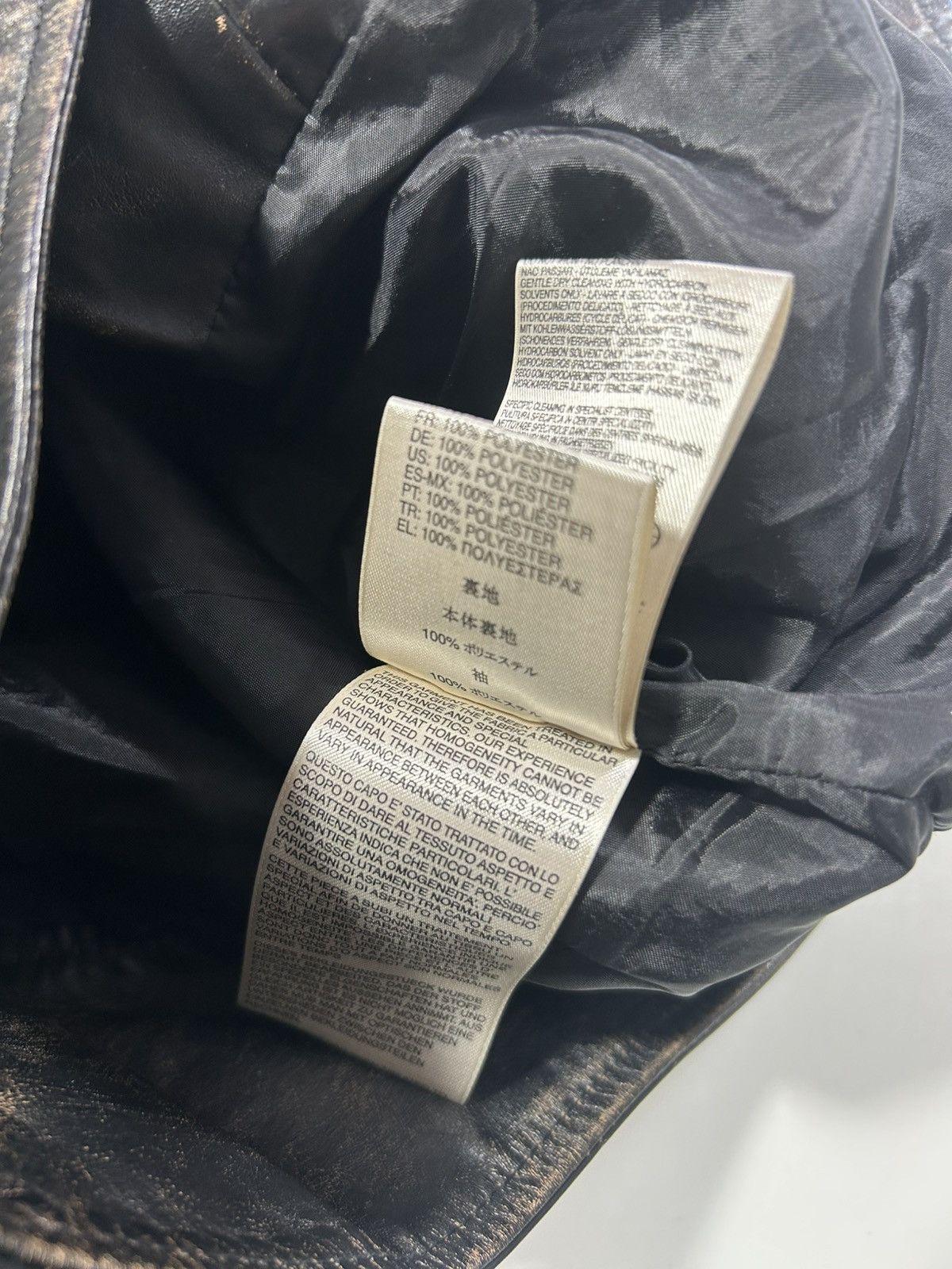 Diesel DIESEL L-COBAIN LEATHER WORN FINISH JACKET BLACK/BROWN Size US L / EU 52-54 / 3 - 8 Thumbnail
