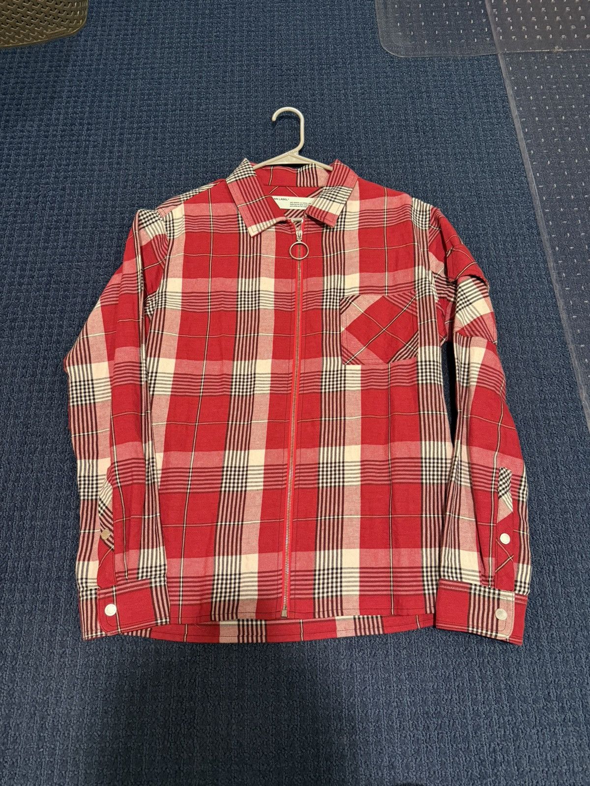 Off-White Off-White Skull Flannel Zip-Up SS19 Size Small Size US S / EU 44-46 / 1 - 1 Thumbnail