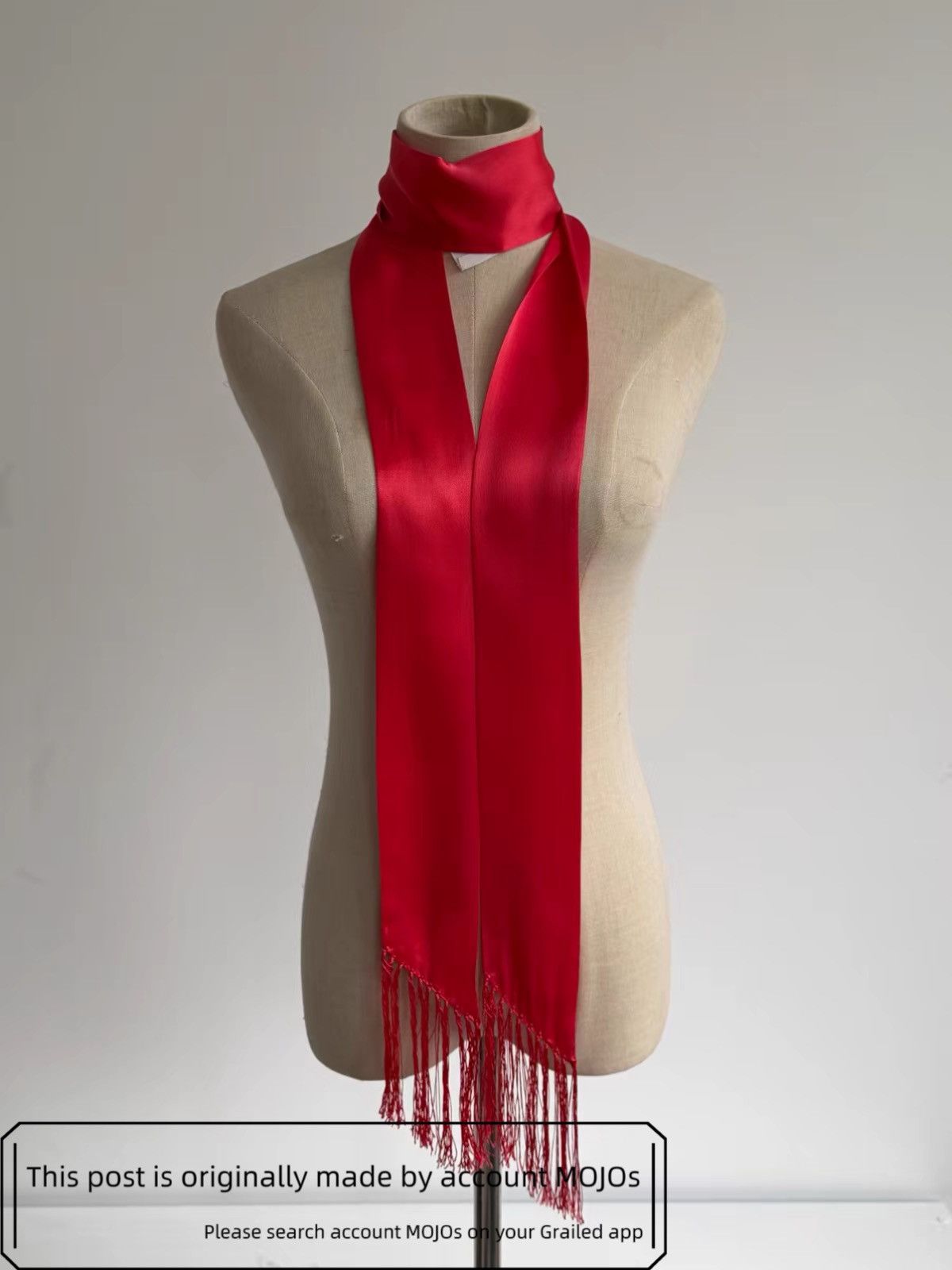 Maison Margiela Maison Martin Margiela 05AW Line 4 Red Silk Scarf mojos7 Size ONE SIZE - 4 Thumbnail