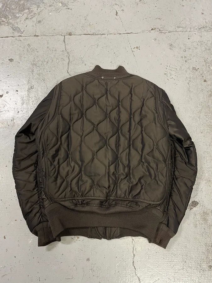 Louis Vuitton Louis Vuitton Taupe Silk Quilted Bomber Jacket by Kim Jones Size US S / EU 44-46 / 1 - 8 Thumbnail