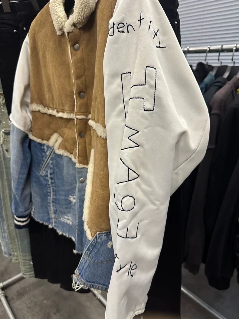 Greg Lauren Greg Lauren Fur denim patchwork jacket 2504-Nextarrow Size US L / EU 52-54 / 3 - 4 Thumbnail